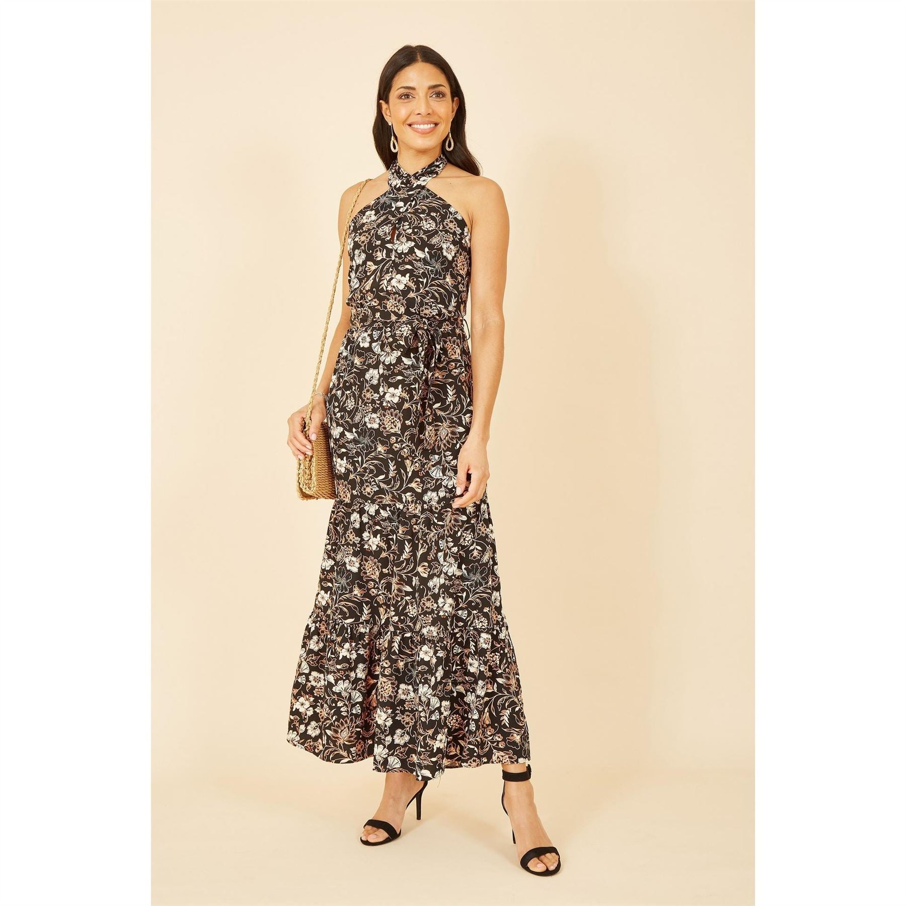 Yumi Batik Cross Neck Maxi Dress