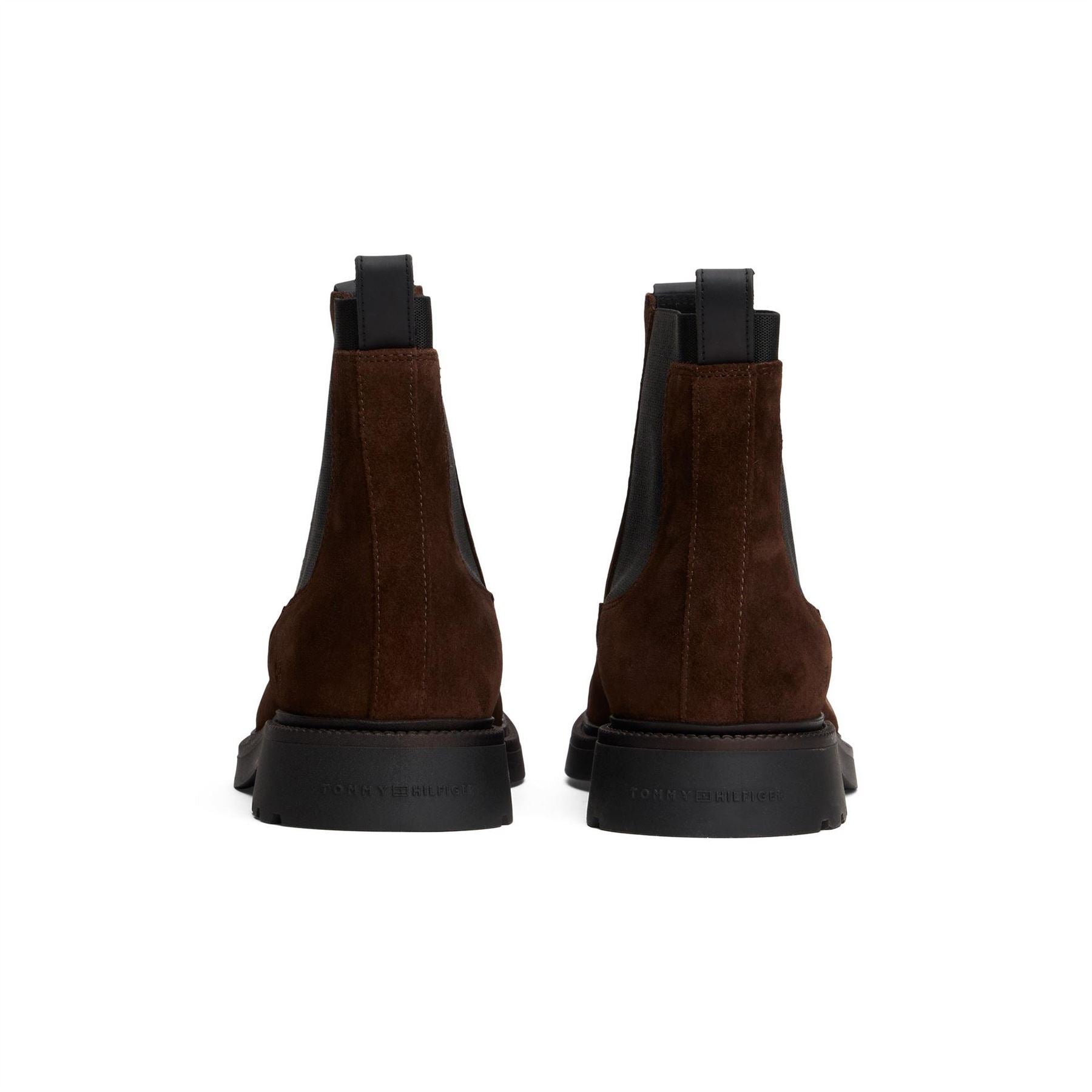 Tommy Hilfiger Suede Chelsea Block Heel Boots