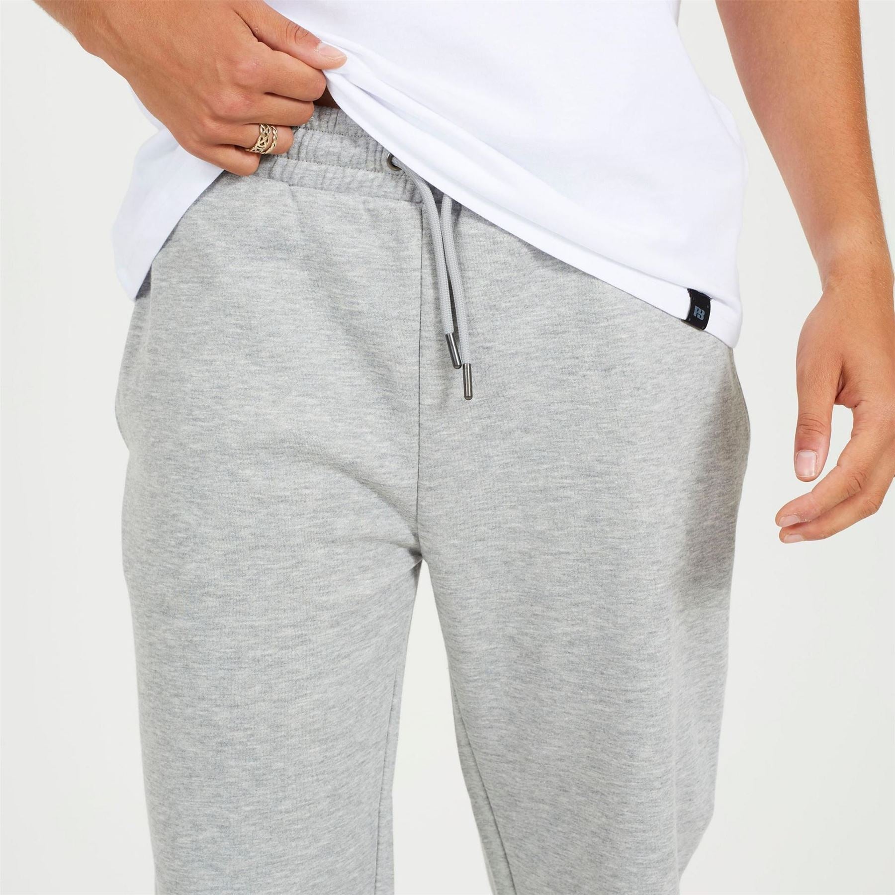 Brave Soul Straight Leg Open Hem Fleece Jogging Bottoms