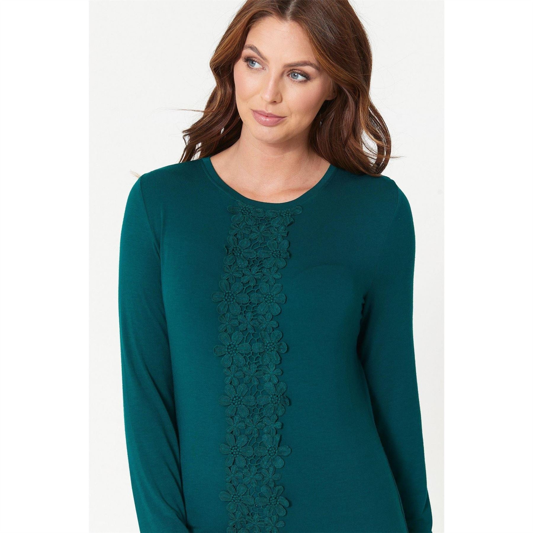 Be You Crochet Trim Long Sleeve T-Shirt