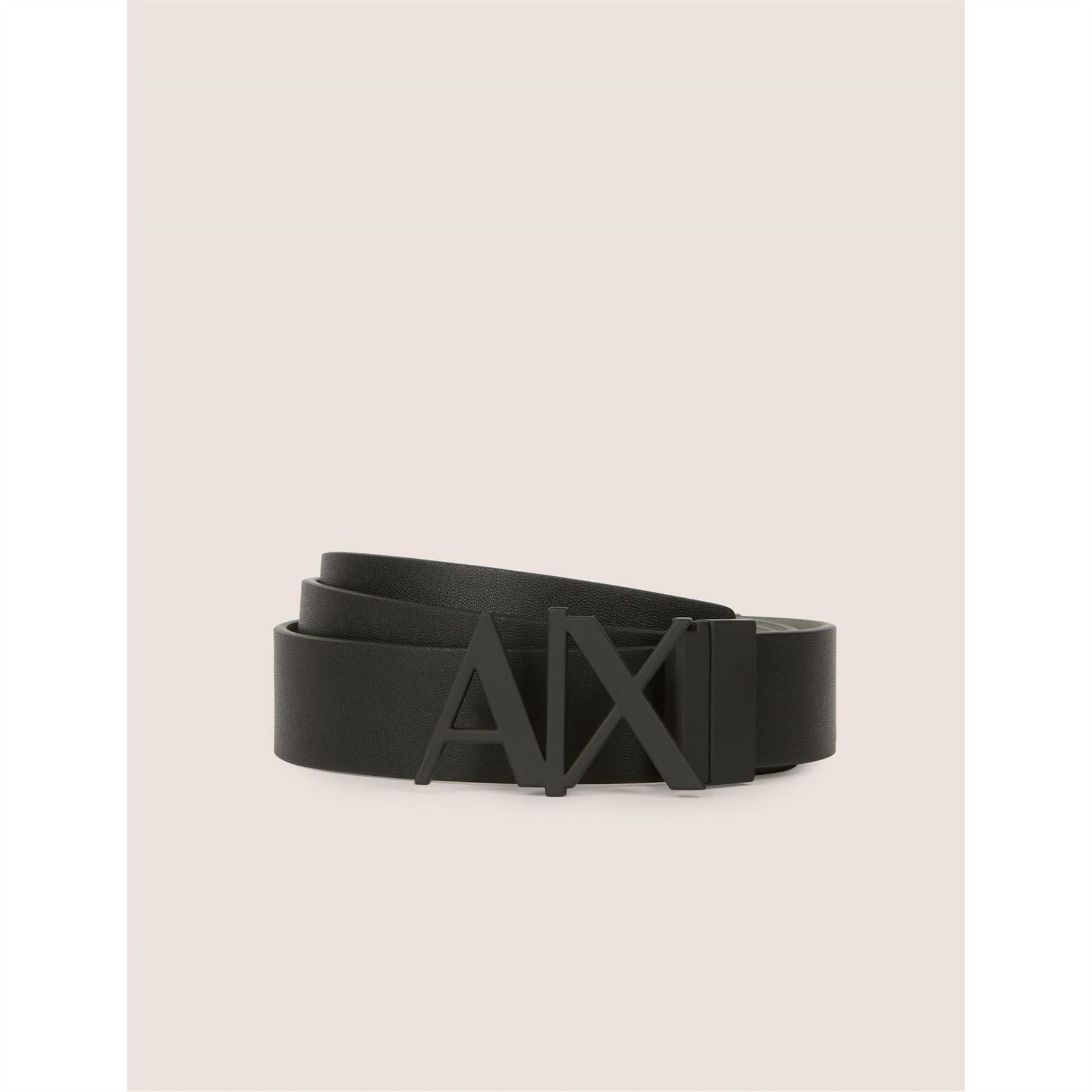 Armani Exchange Cut Out Large Logo Belt
