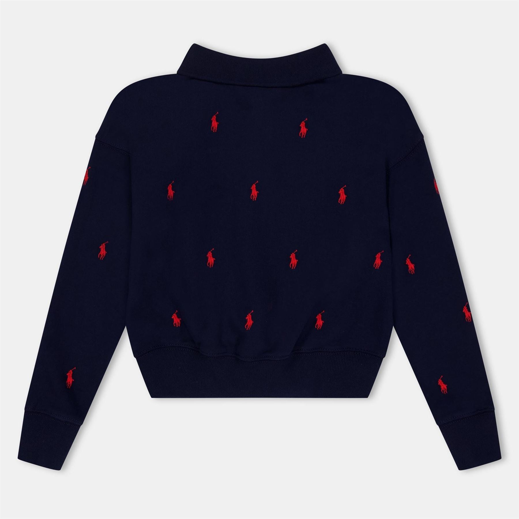 Polo Ralph Lauren Logo Print Collared Neck Long Sleeve Sweatshirt