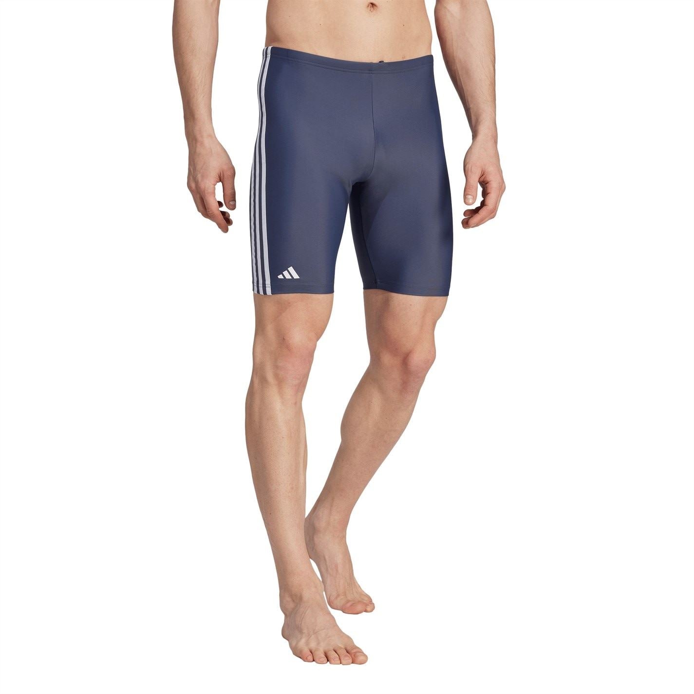 adidas Mens Primeblue 3 Stripes Swim Jammer