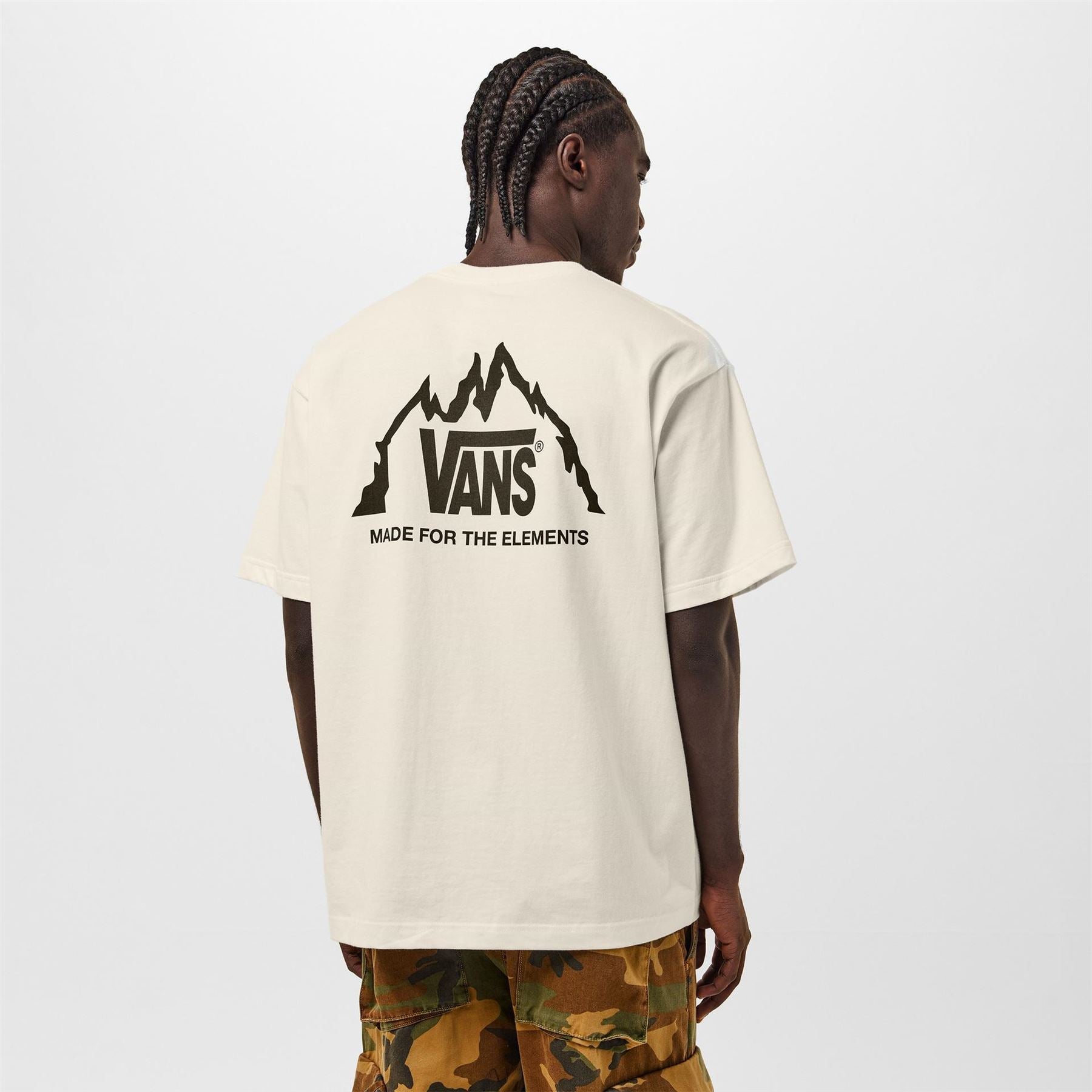 Vans Adults Mte Crestline Short Sleeve Egret T-Shirt