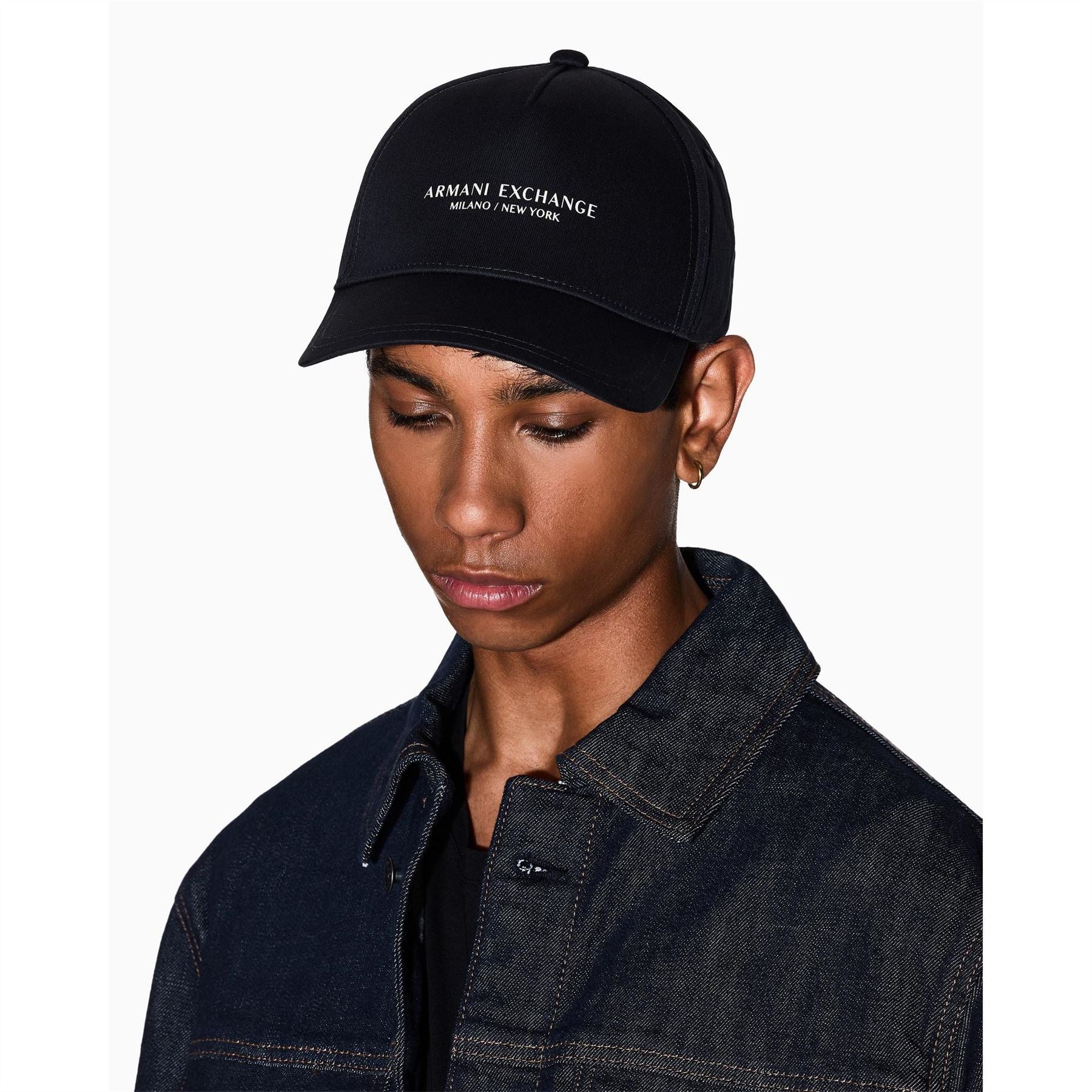 Armani Exchange Exchange Logo Lettering Snapback Cap
