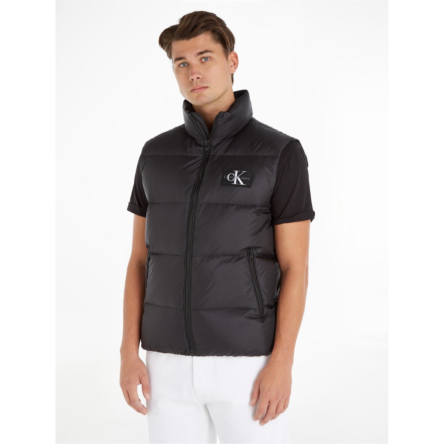 Calvin Klein Jeans Essentials Water Resistant Down Sleeveless Short Puffer Jacket