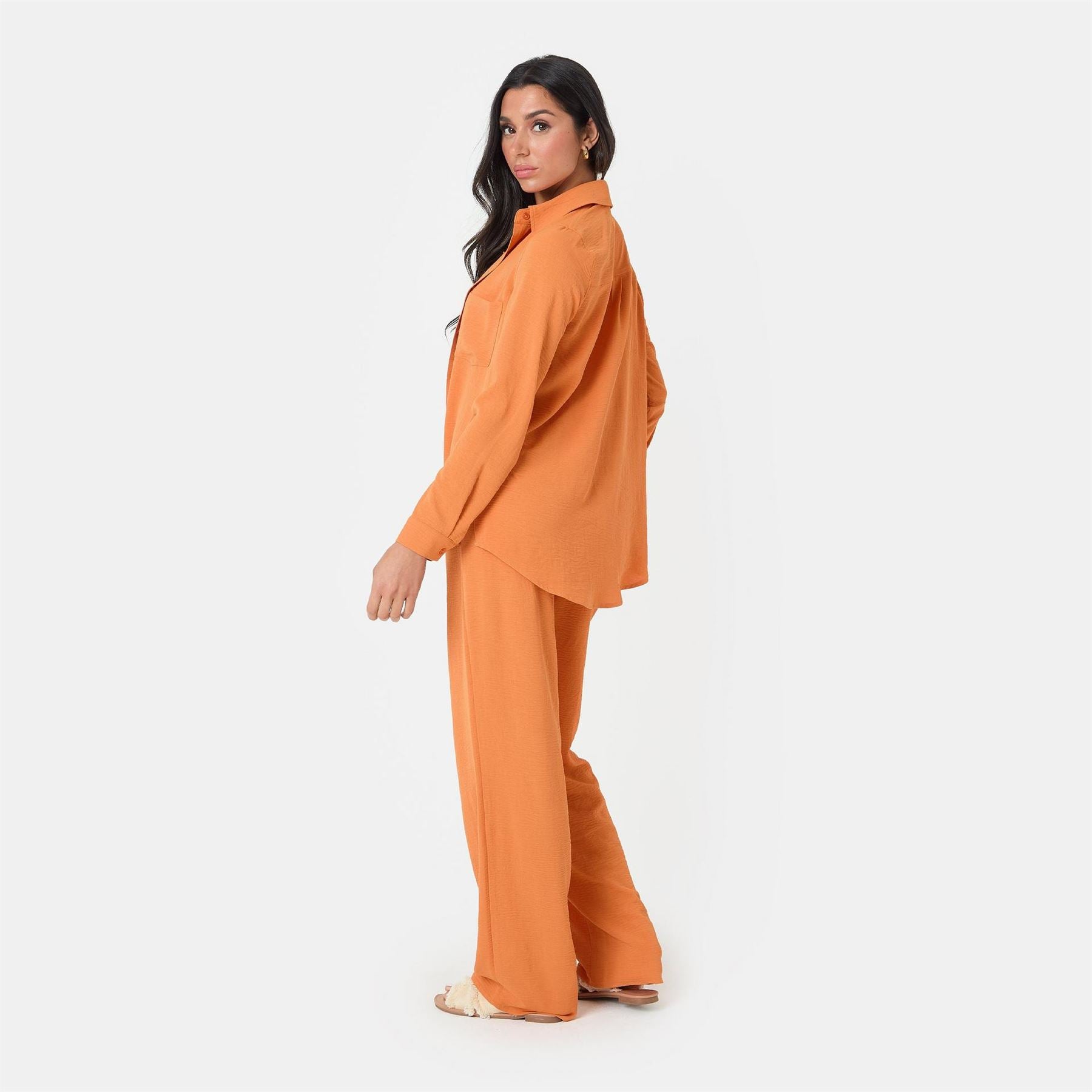 I Saw It First Crepe Wide Leg Trousers