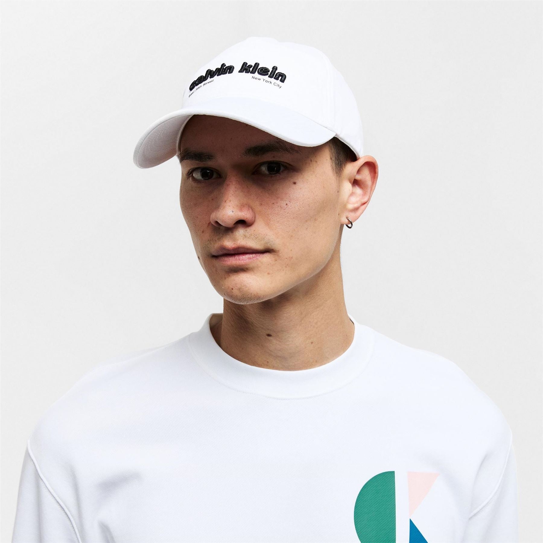 Calvin Klein Jeans Logo Print Lettering Curved Brim Dad Cap