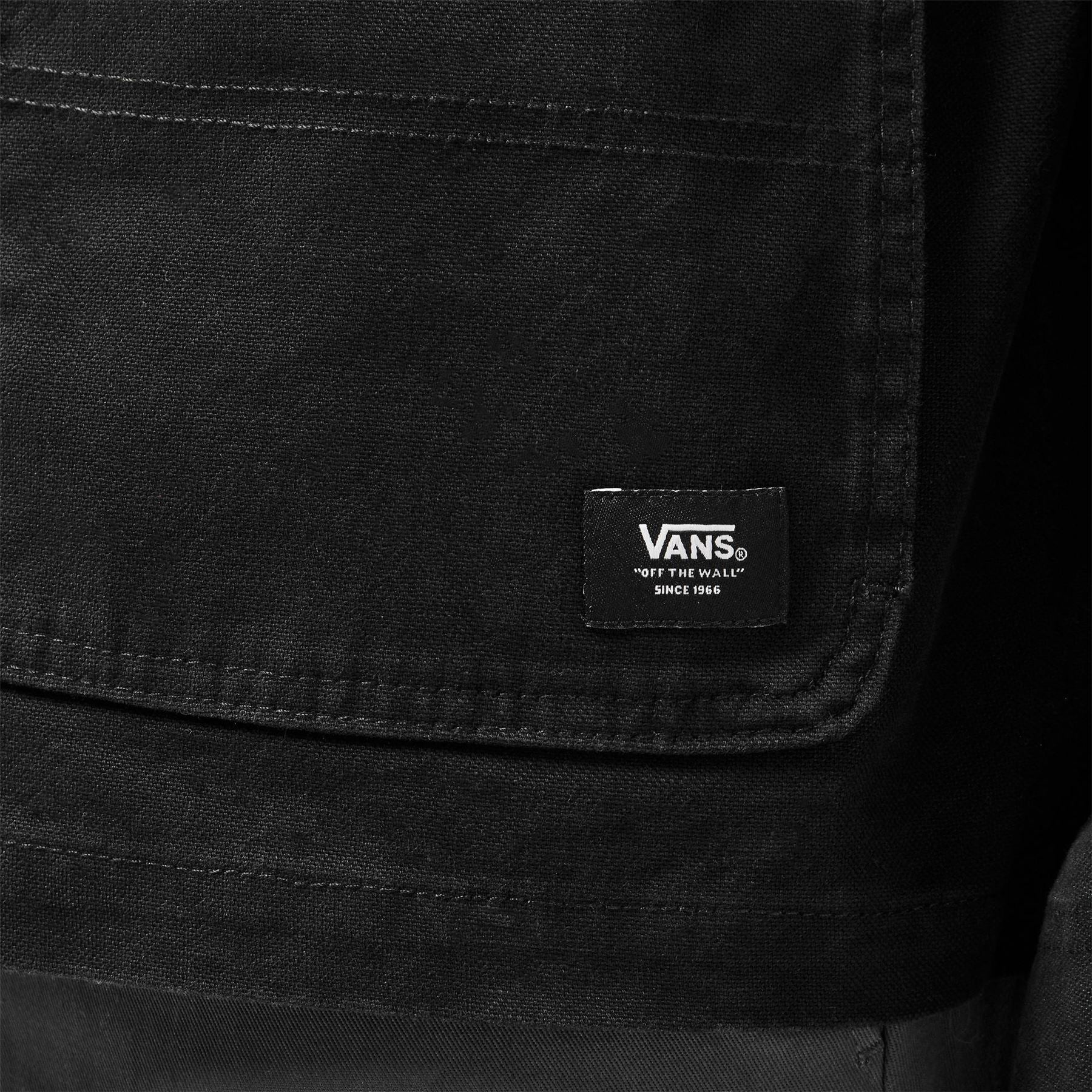 Vans London Solid Patterned Field Jacket with Chest Pocket