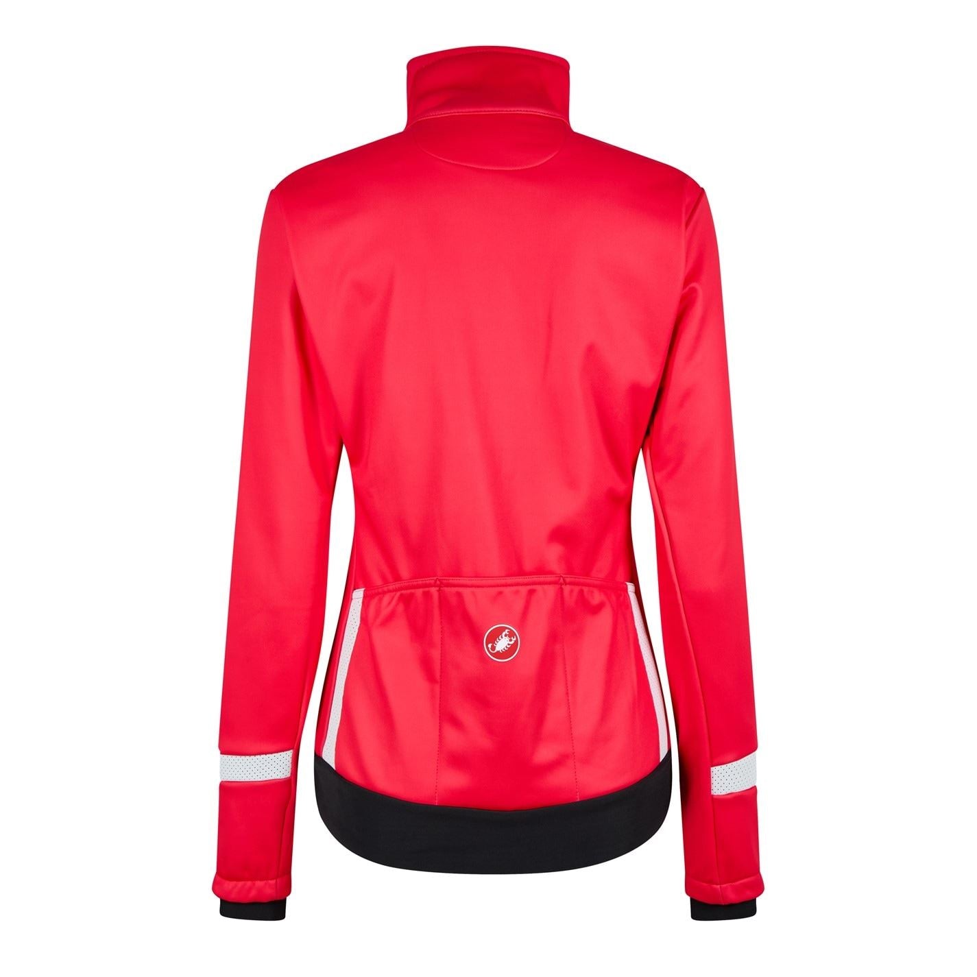 Castelli Dinam 2 Reflective Trim High Neck Ribbed Cuff Slim Fit Jacket