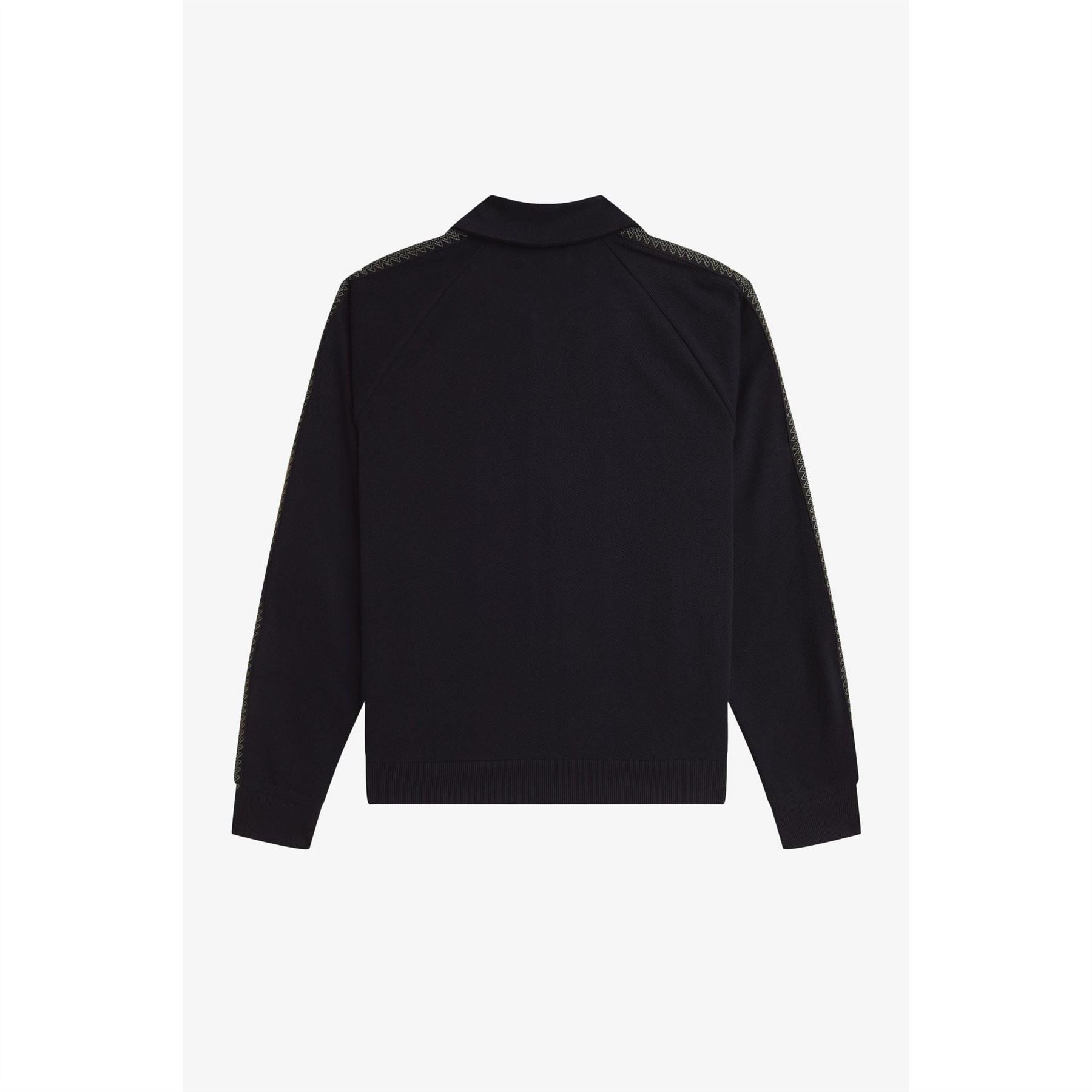 Fred Perry Side Tape Zip Through Ribbed Tracksuit Top