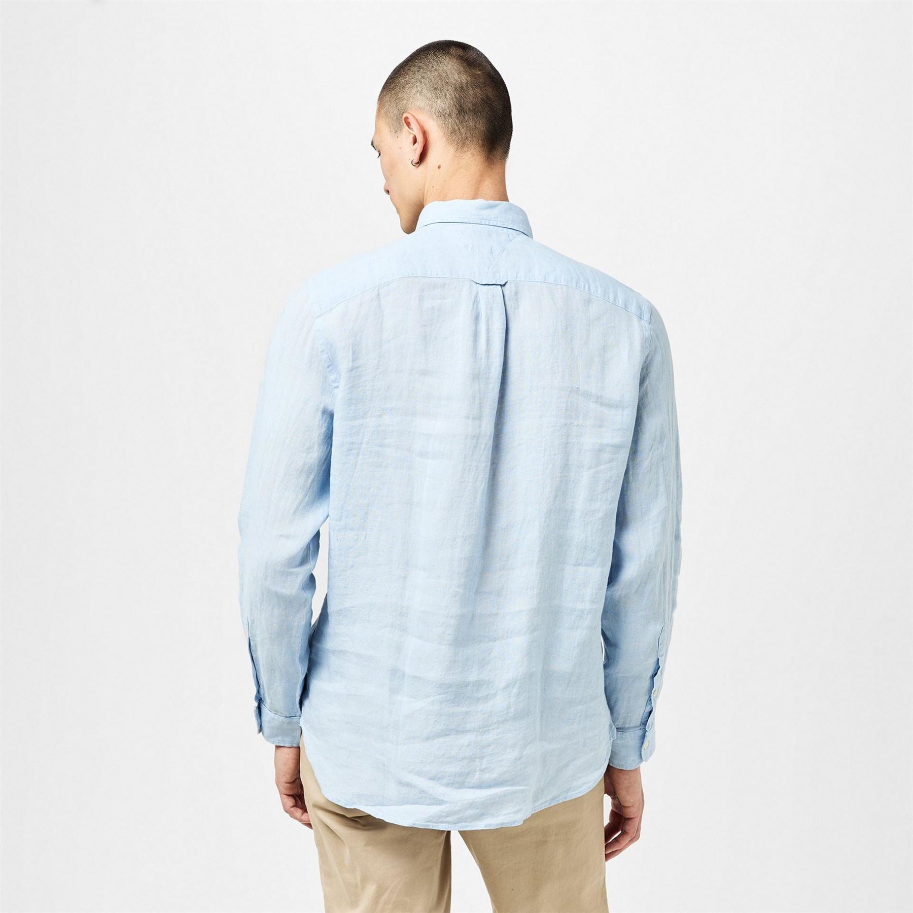 Tommy Hilfiger Pigment Dyed Long Sleeve Plain Shirt