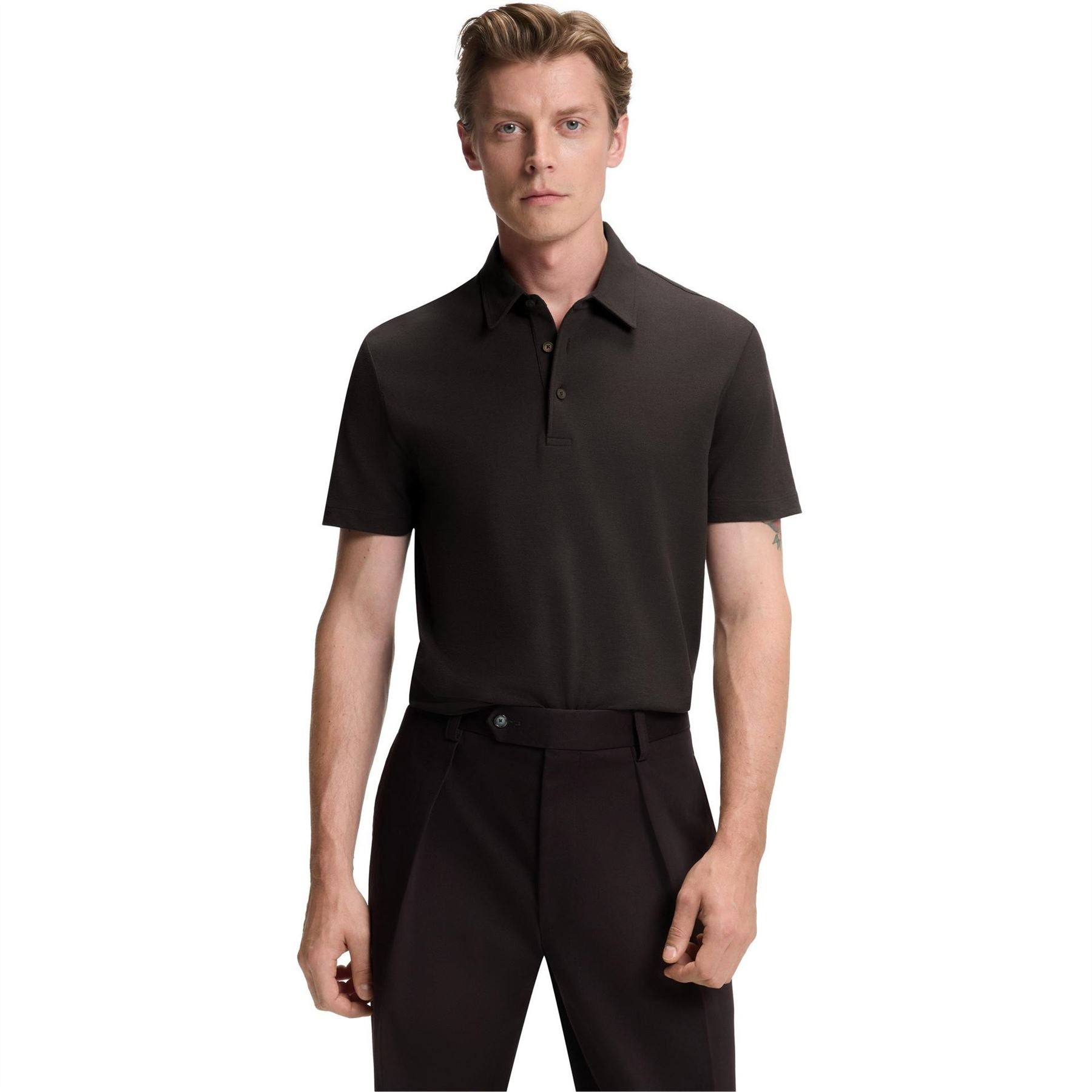 Boss Collared Neck Short Sleeve Regular Fit Shirt