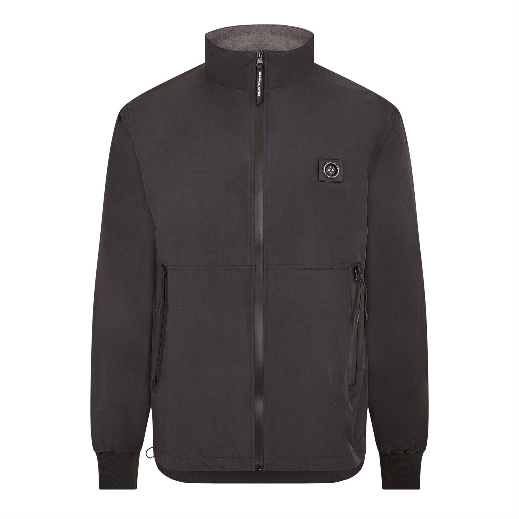 Marshall Artist Velino Solid Patterned Zipped Pocket Windbreaker Jacket