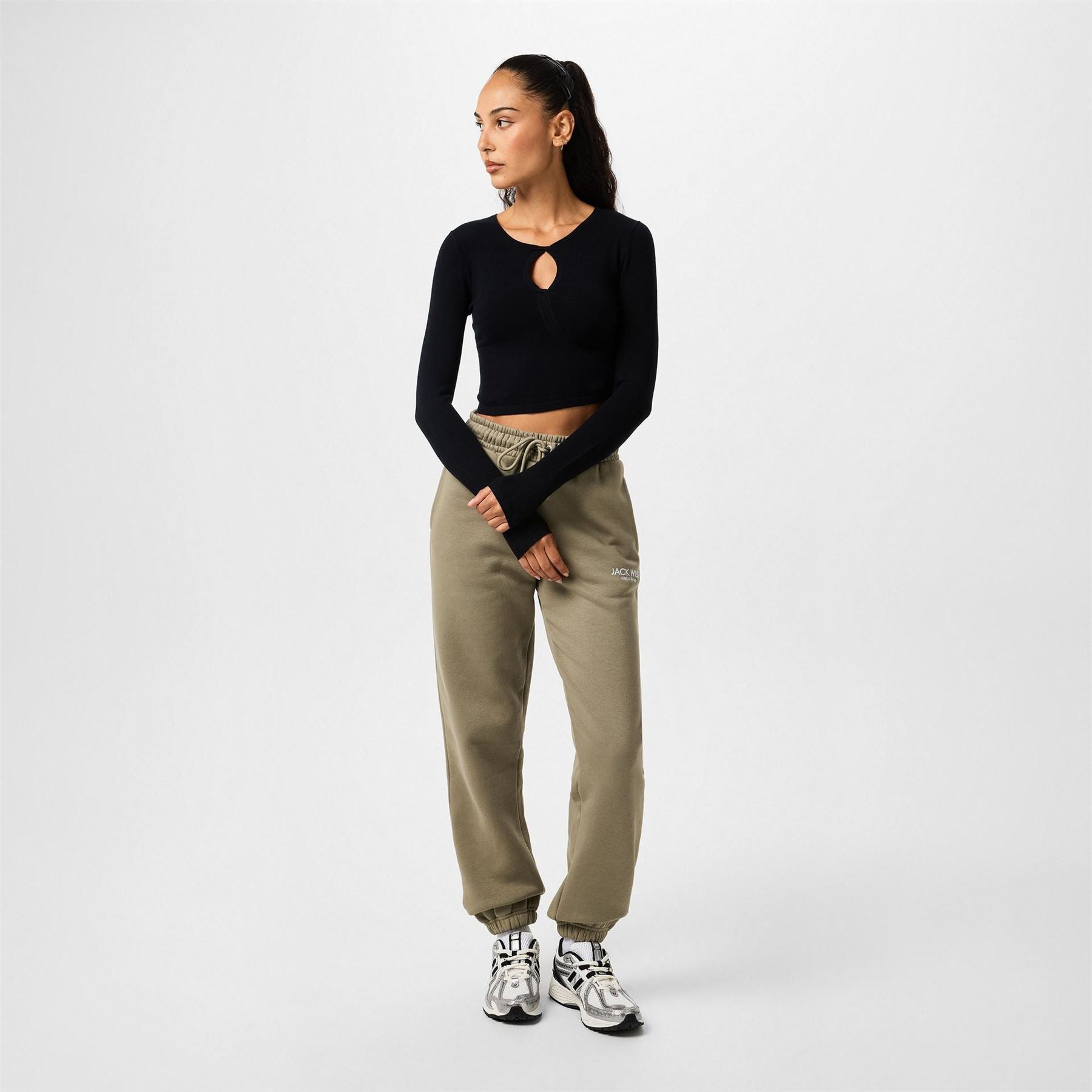 Jack Wills Cropped Keyhole Slim Fit Top