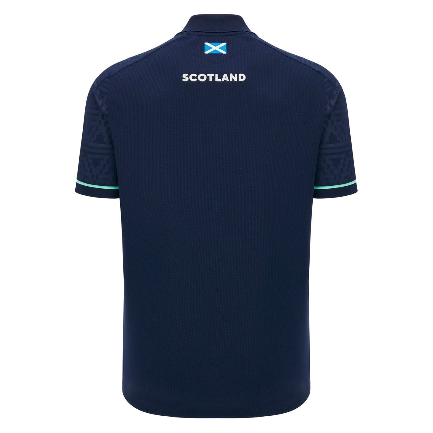 Macron Scotland Rugby Union Polo Shirt 2024 Adults