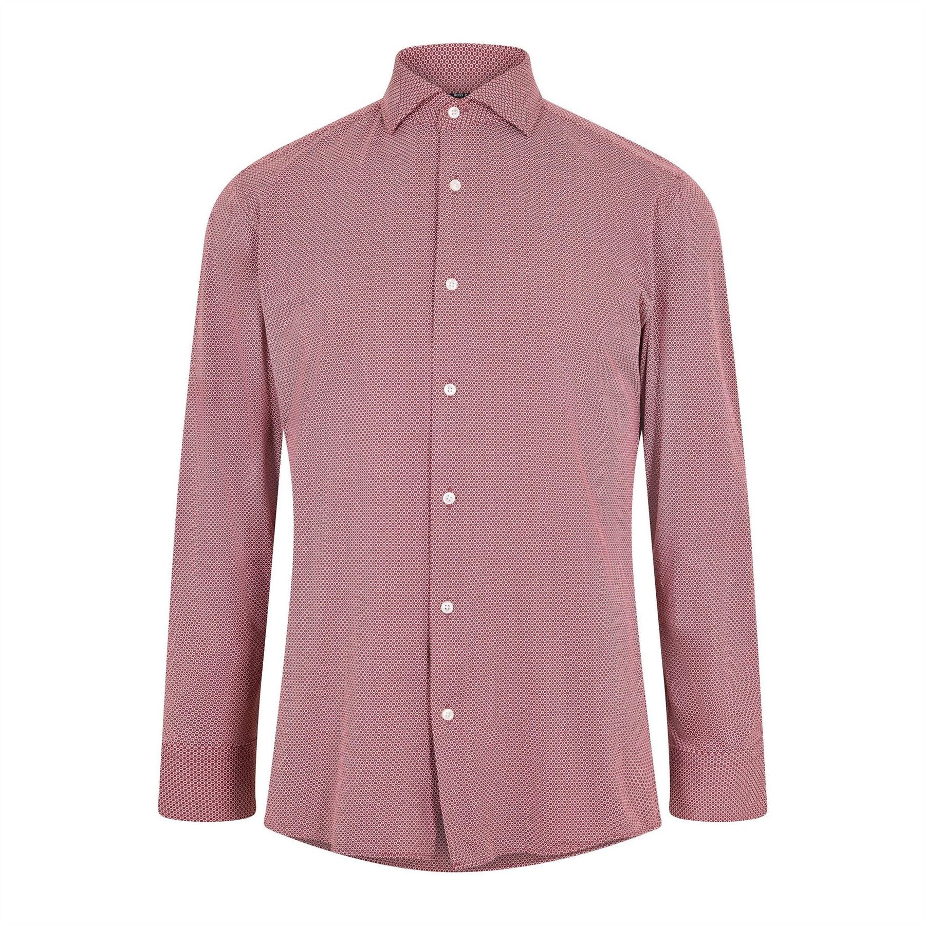 Boss Spread Collar Slim Fit Long Sleeve Oxford Shirt