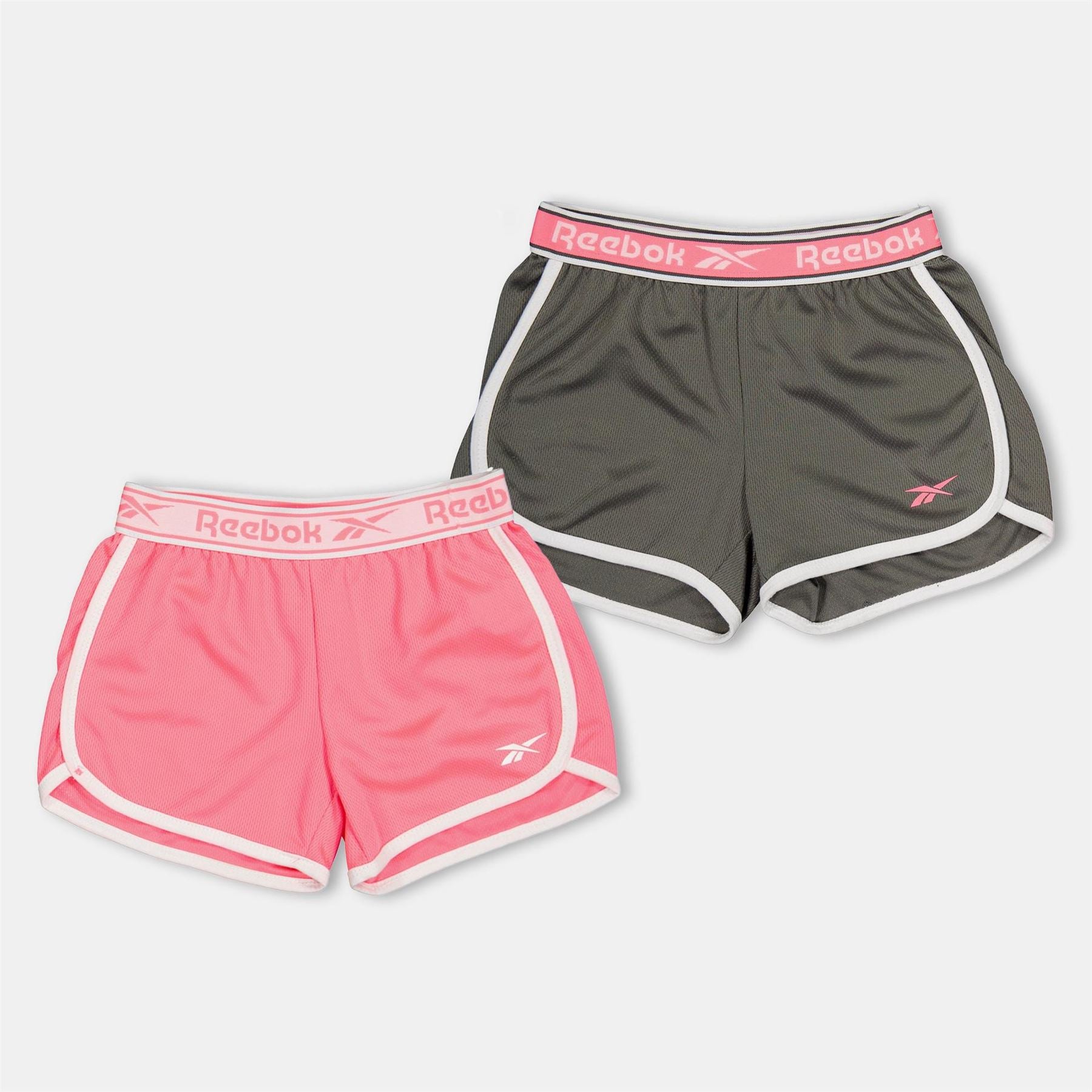 Reebok 2 Pack Mesh Bermuda Shorts with Elasticated Waistband