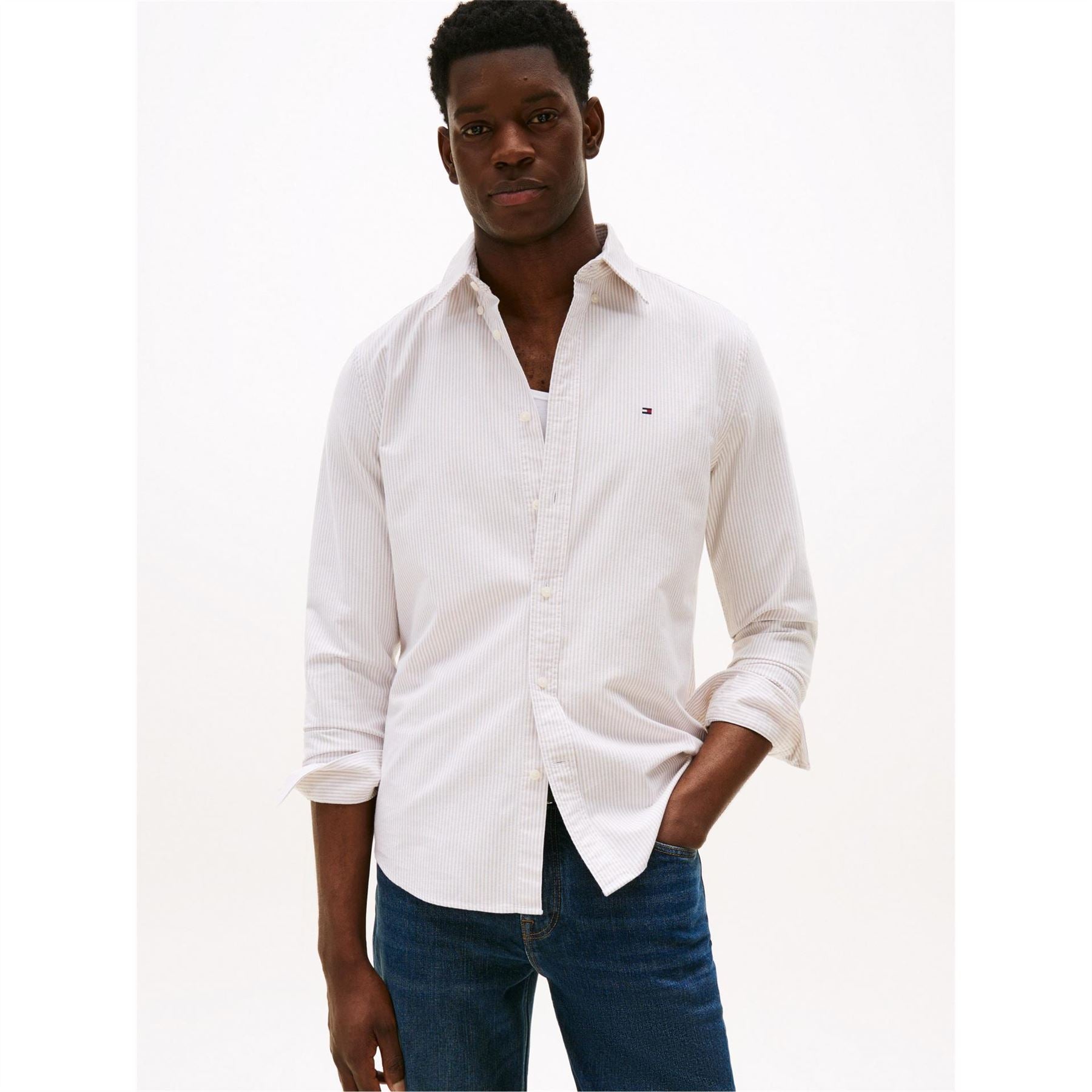 Tommy Hilfiger 1985 Flex Oxford Stripe  Shirt