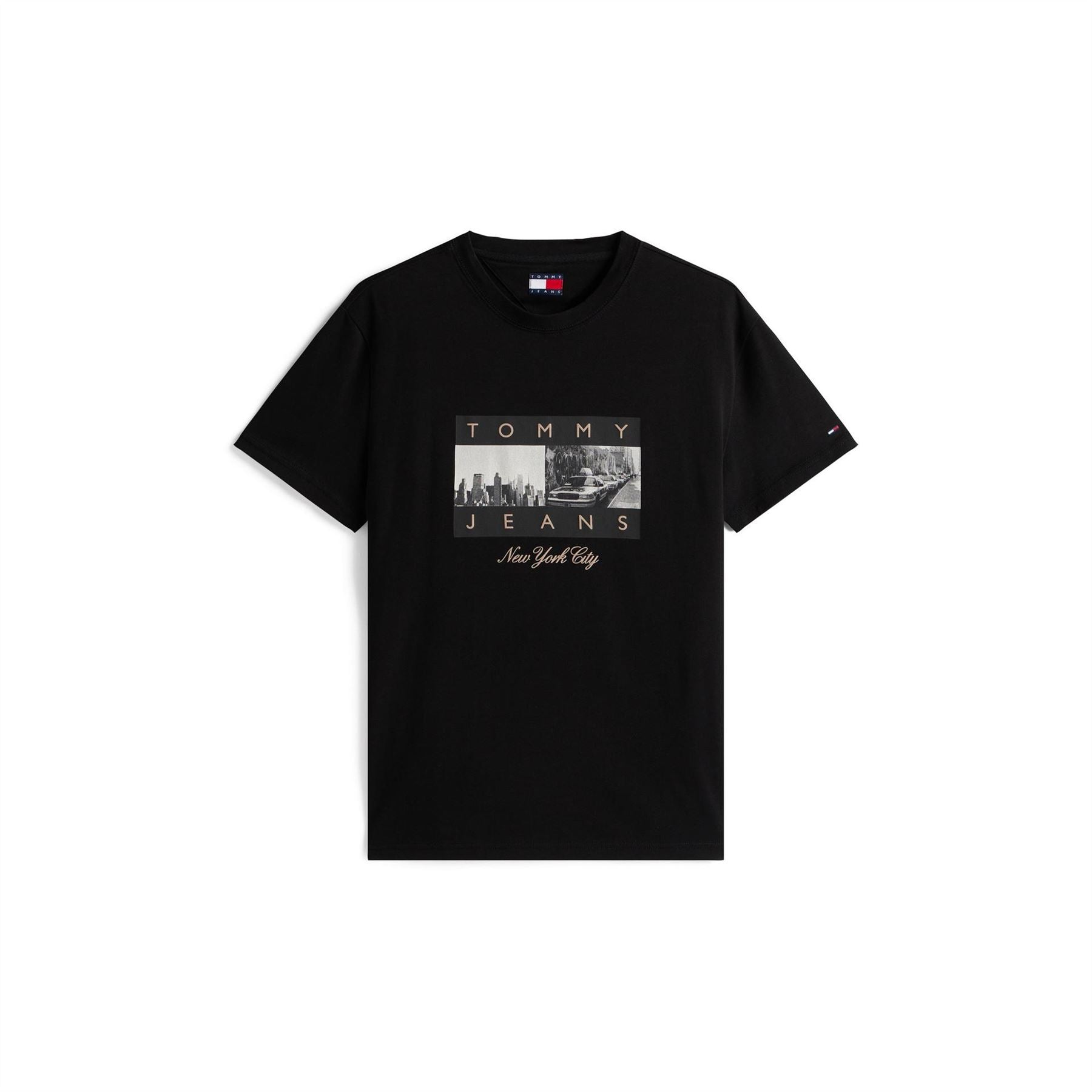 Tommy Jeans Flag Graphic Crew Neck Short Sleeve T-Shirt
