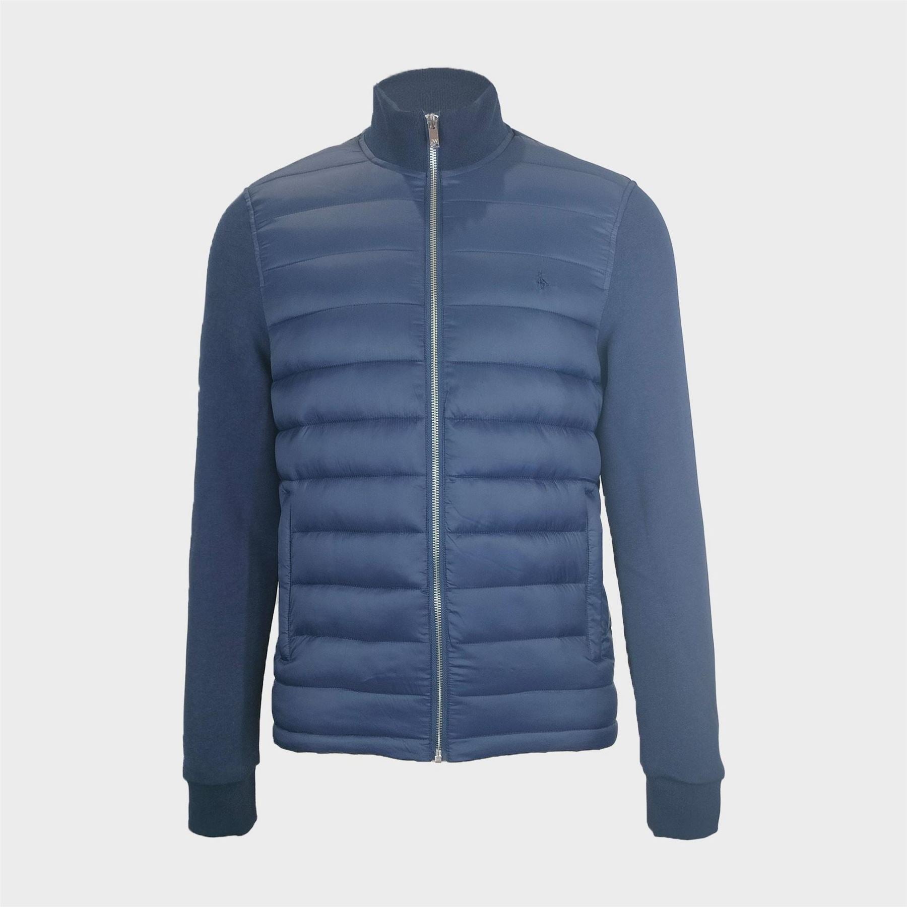 Jack Wills City Solid Patterned Zip Neck Ribbed Cuff Hybrid Jacket