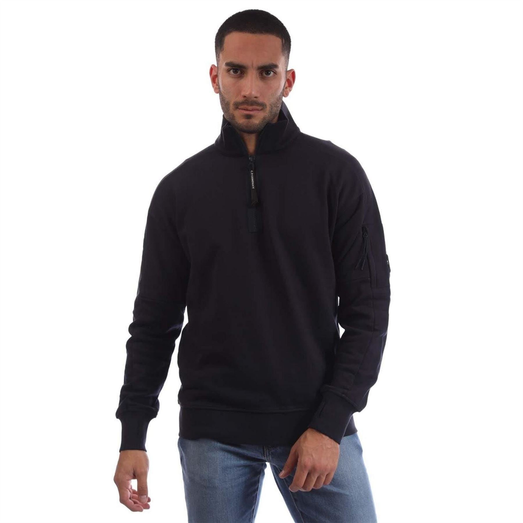 CP Company Raised Fleece Half Zip Sweatshirt
