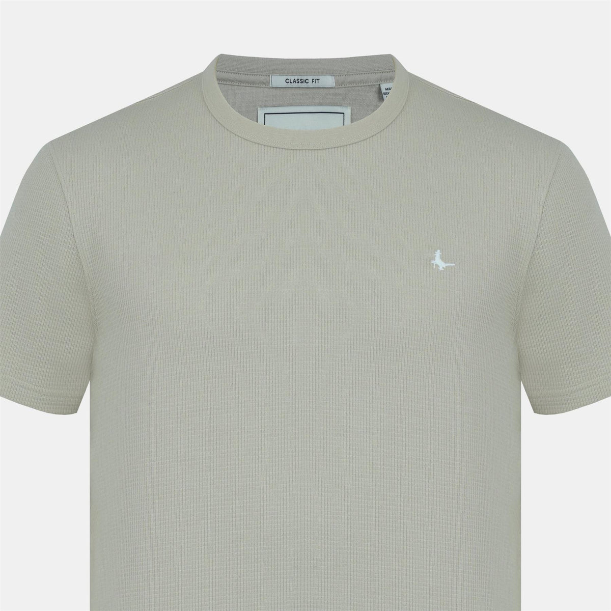 Jack Wills Texture Cotton Short Sleeve Crew Neck Embroidered T-Shirt