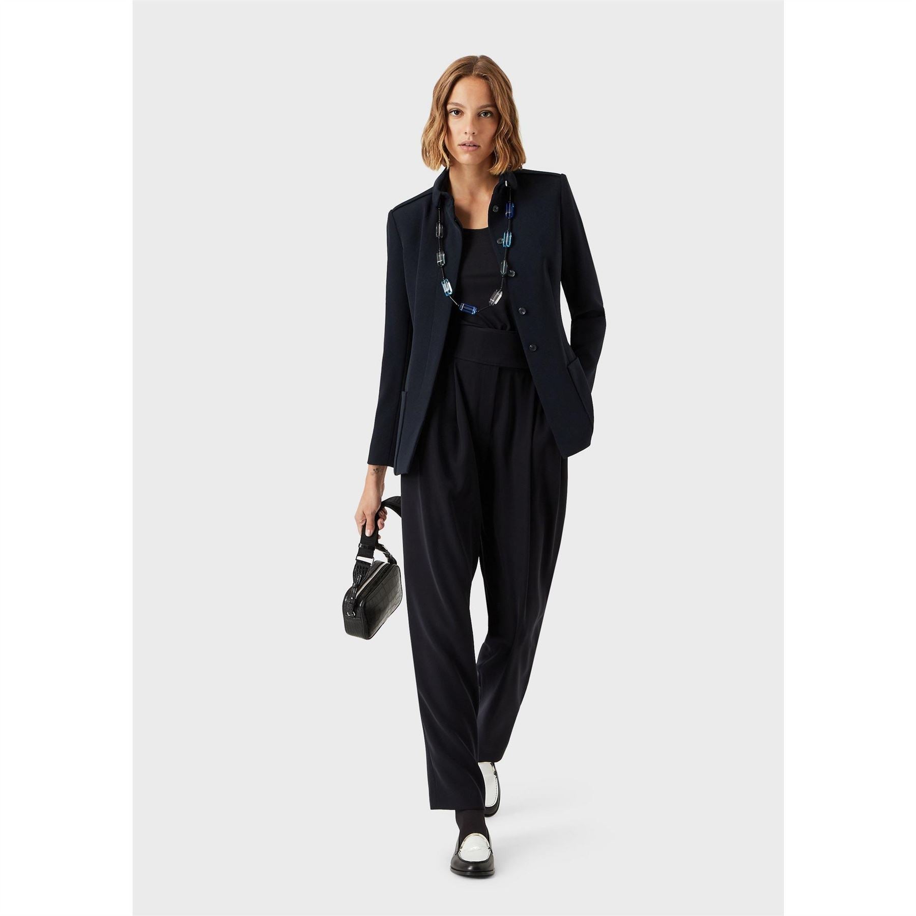 Emporio Armani More Self Love Slogan Wide Leg Trousers