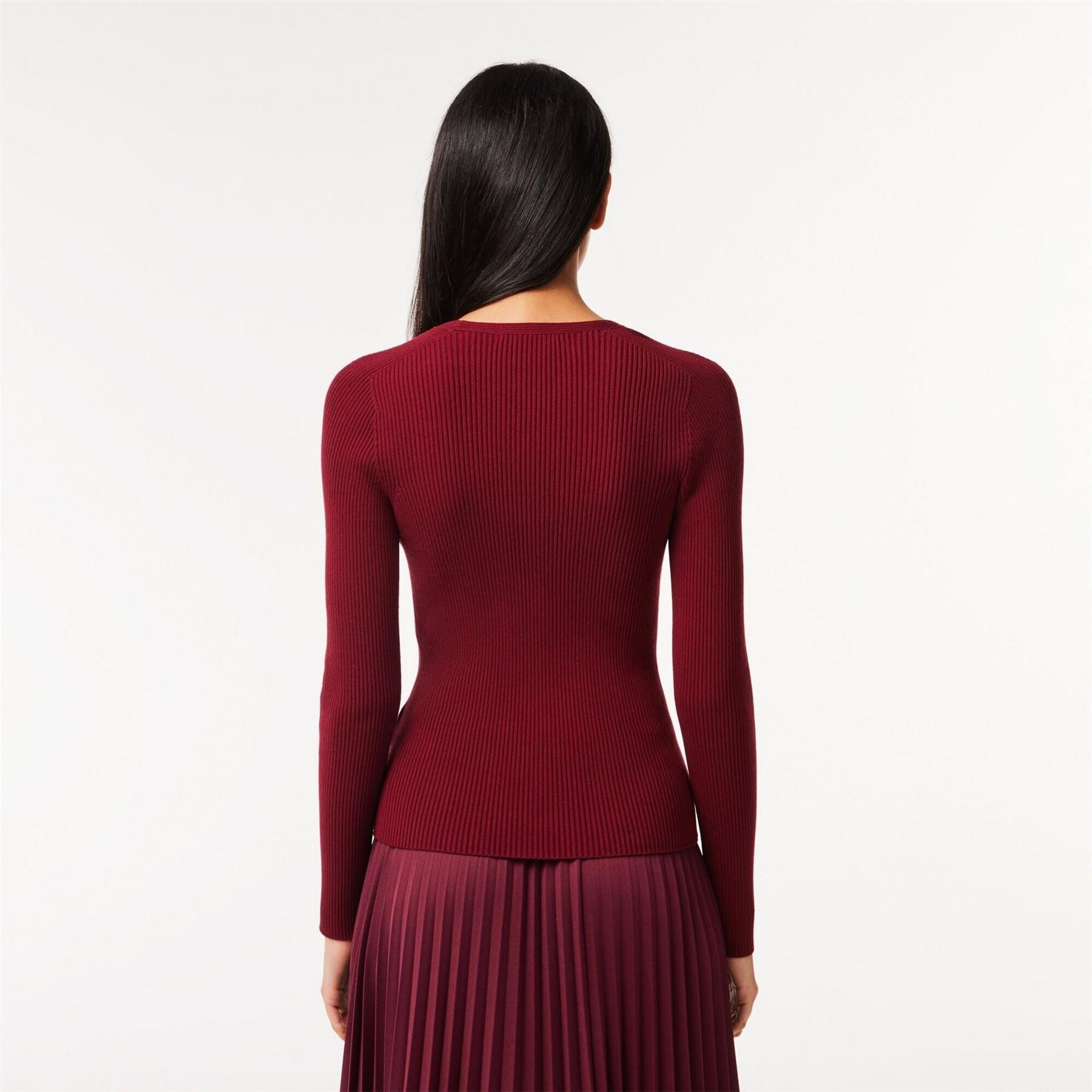 Lacoste Seamless Ribbed Crew Neck Jumper