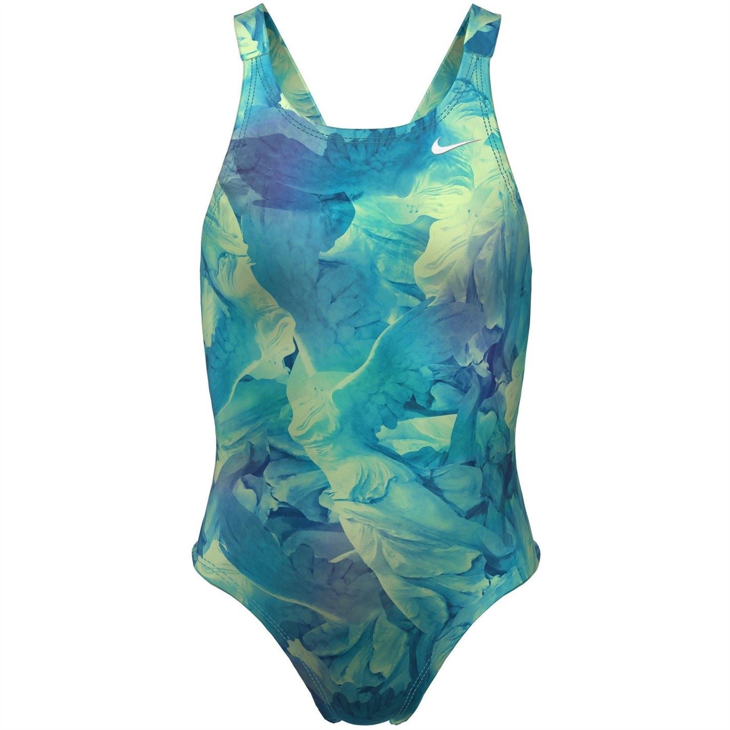 Nike Hydra Strong Fastback Abstract Patterned One-Piece Swimsuit