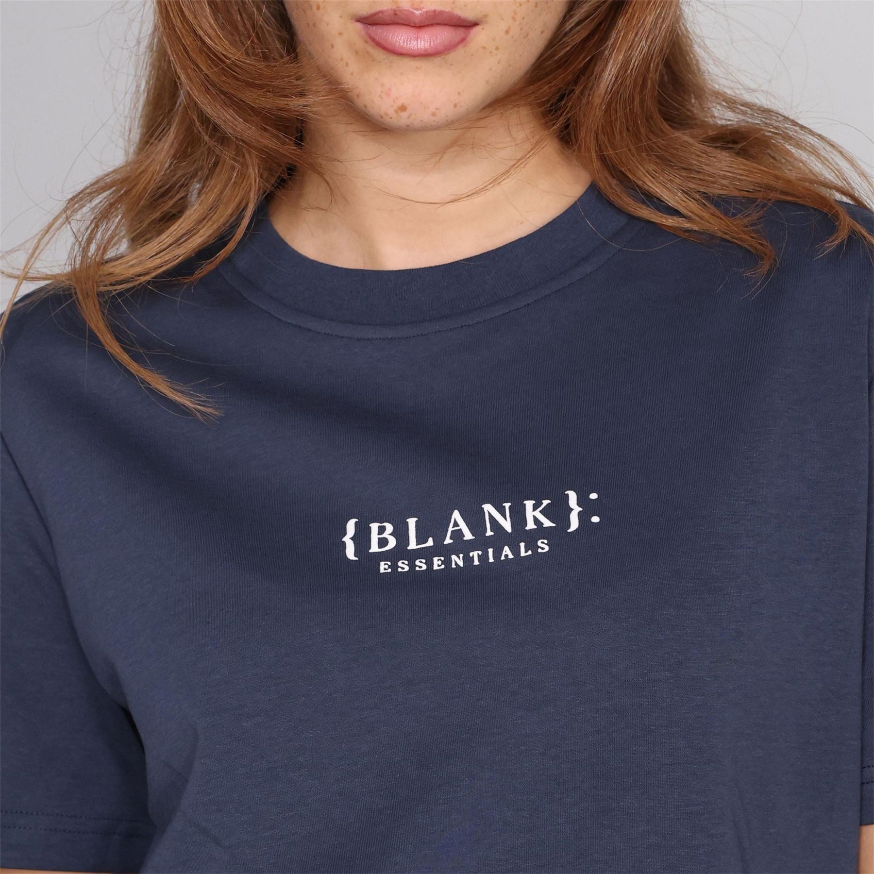 Blank Essentials Embroidered Text Graphic Crew Neck Short Sleeve Boyfriend T-Shirt