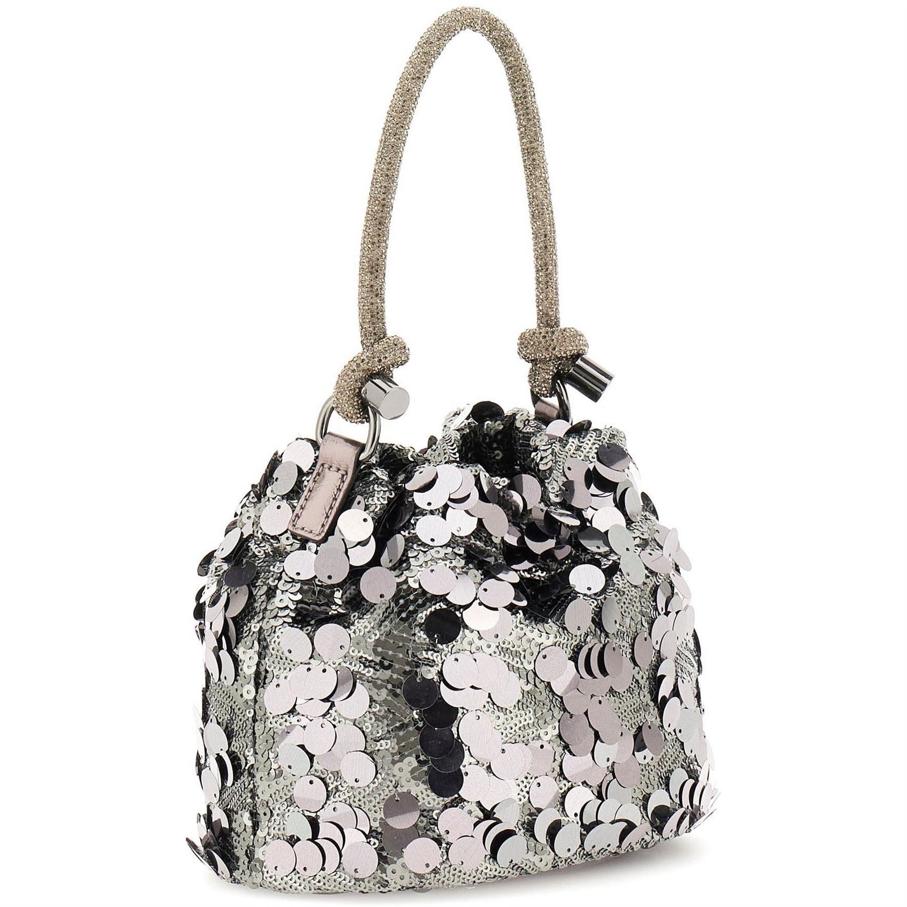 Guess Shine Metallic Sequin Grab Bag with Chain