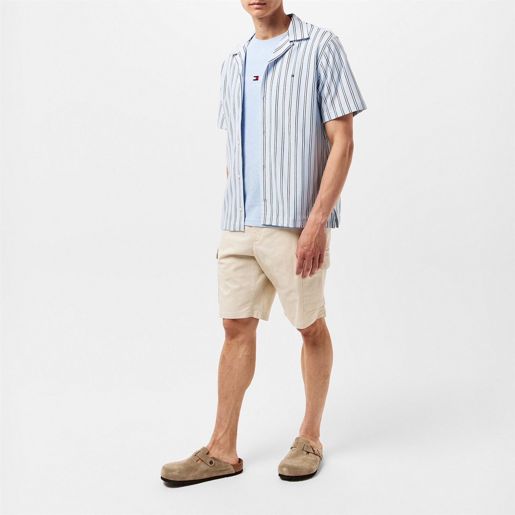 Tommy Hilfiger Knitted Stripe Short Sleeve Patterned Shirt