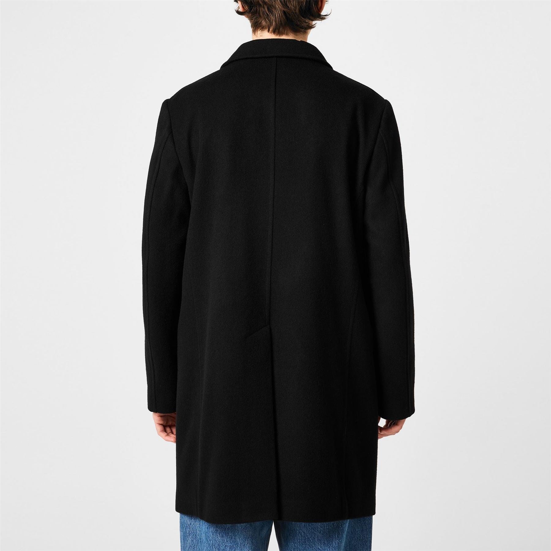 Barbour Fraser Tailored Wool Long Sleeve Overcoat