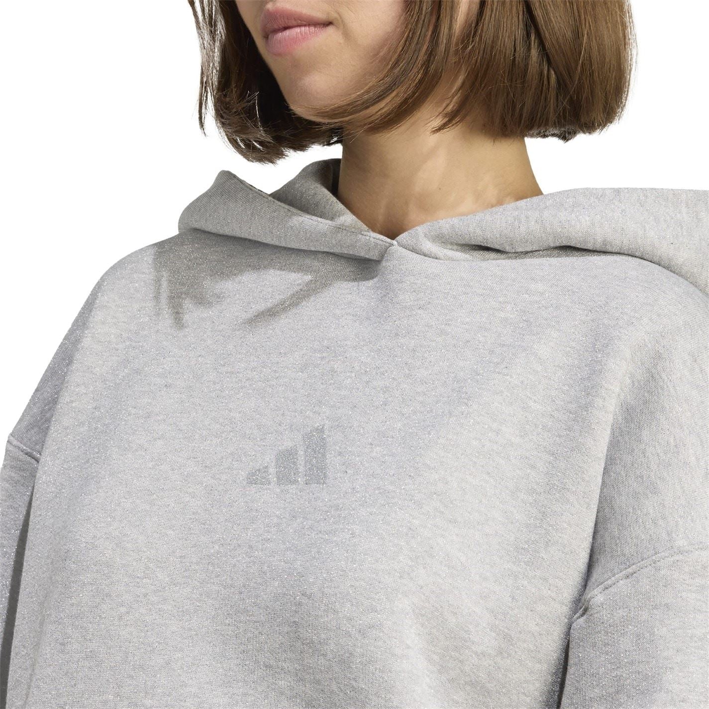 adidas Glitter Hooded Neck Long Sleeve Sweatshirt
