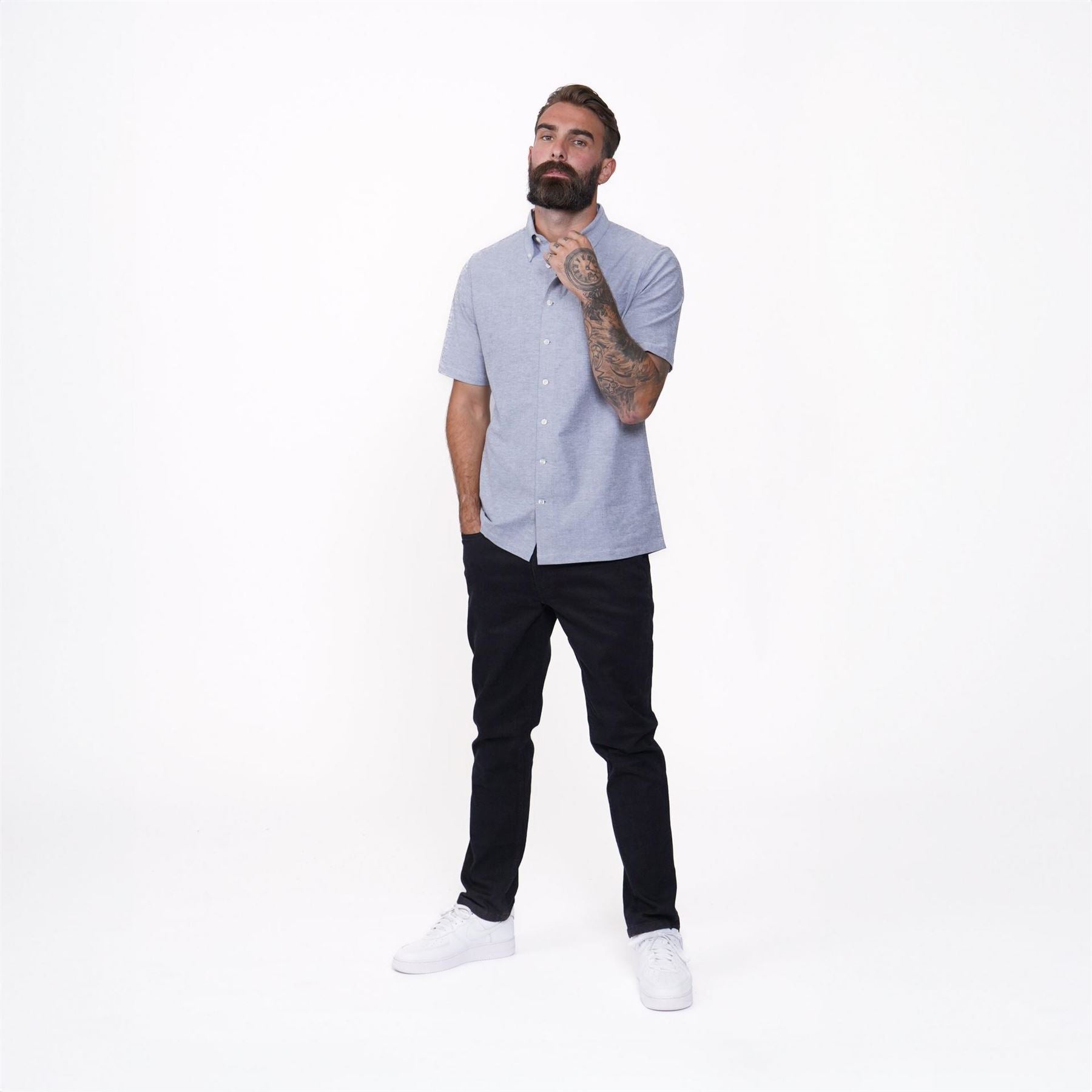 Firetrap Mens Classic Oxford Short Sleeve Shirt