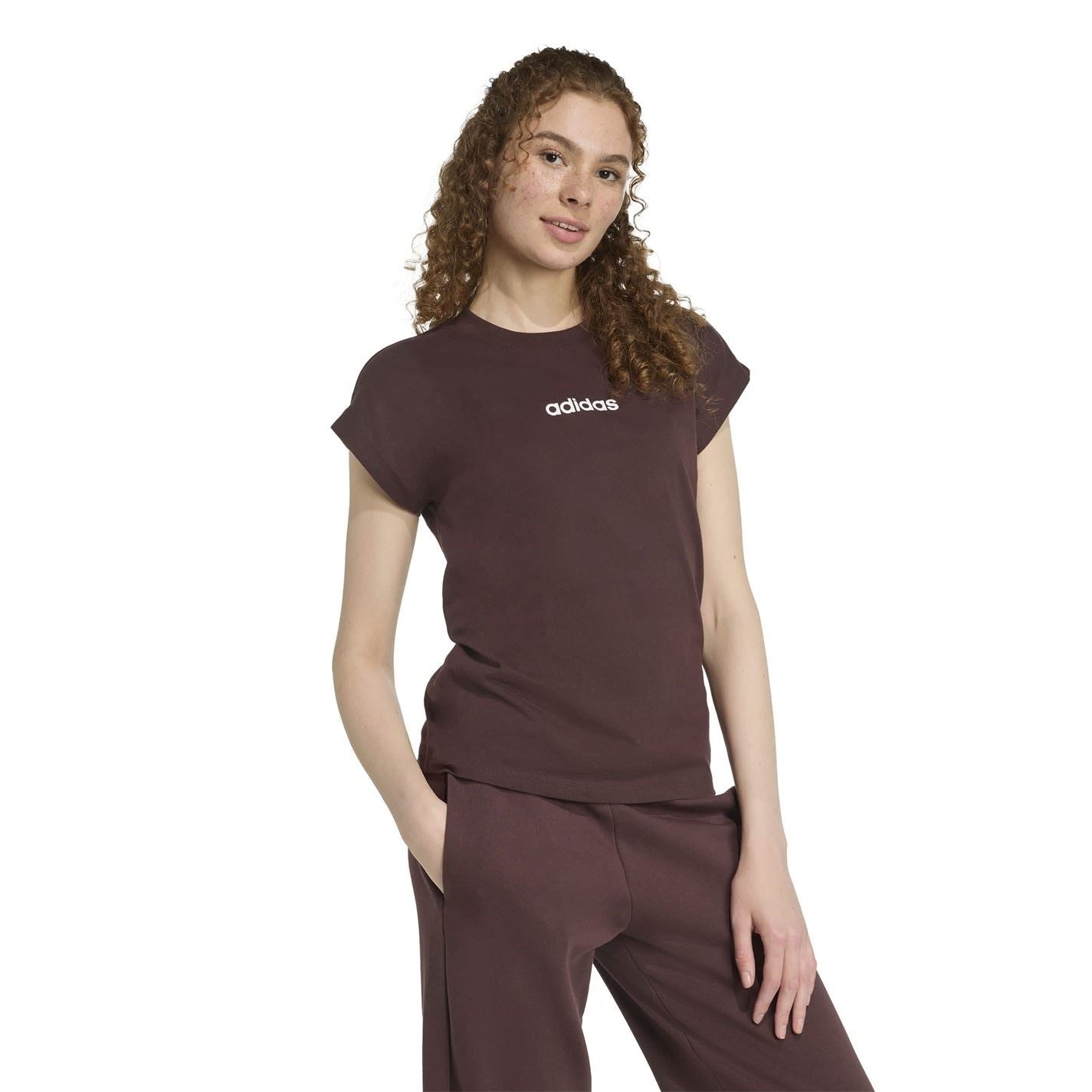 adidas Womens Essentials Linear Cotton T-Shirt