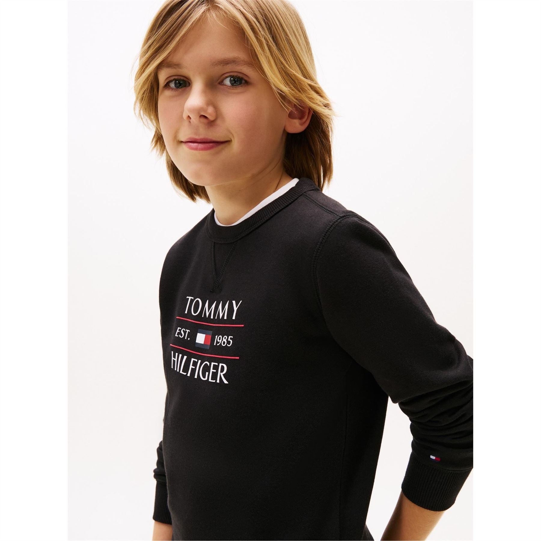 Tommy Hilfiger Flag Regular Fit Crew Neck Sweatshirt