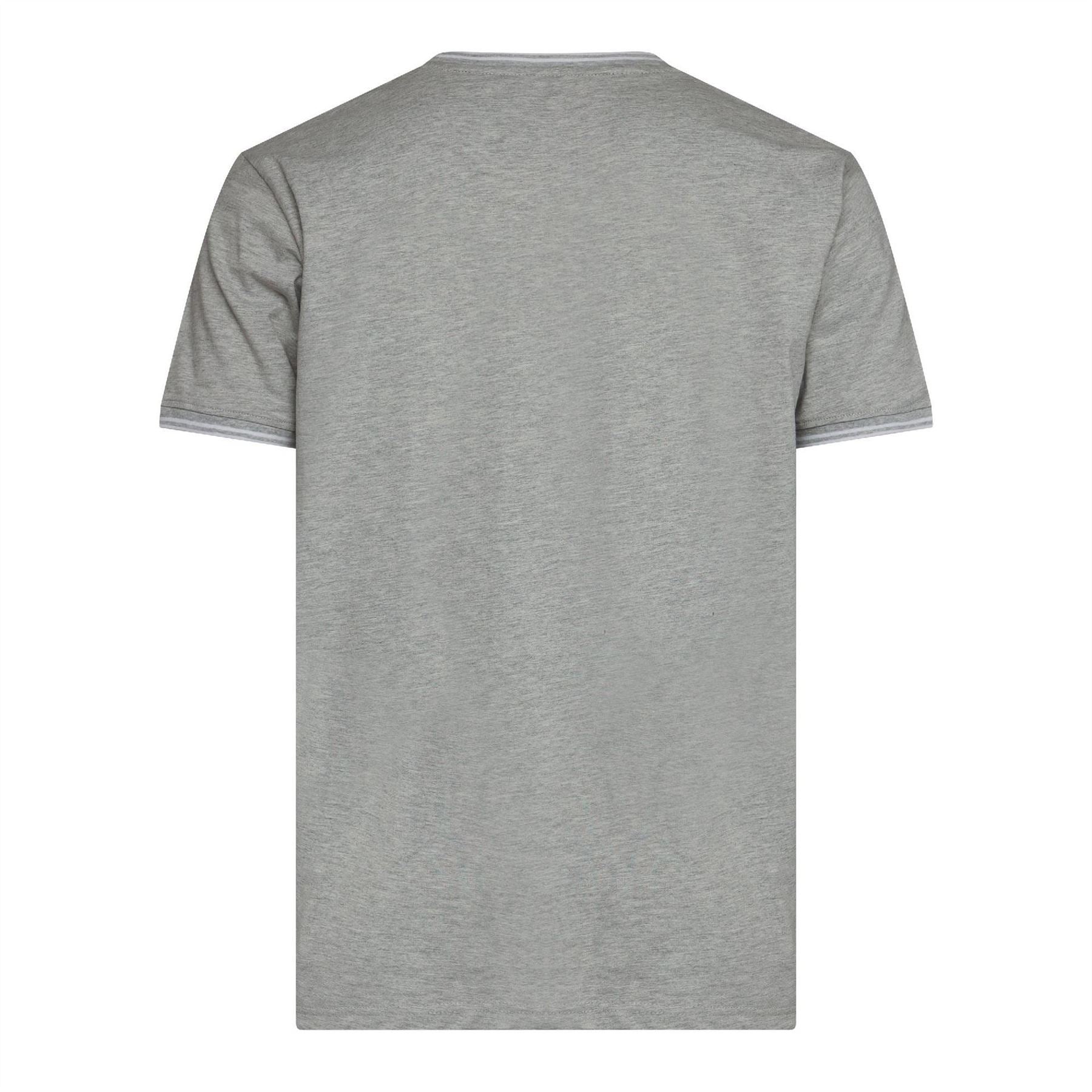 Crosshatch Preece Hem Label Patch Crew Neck Short Sleeve T-Shirt