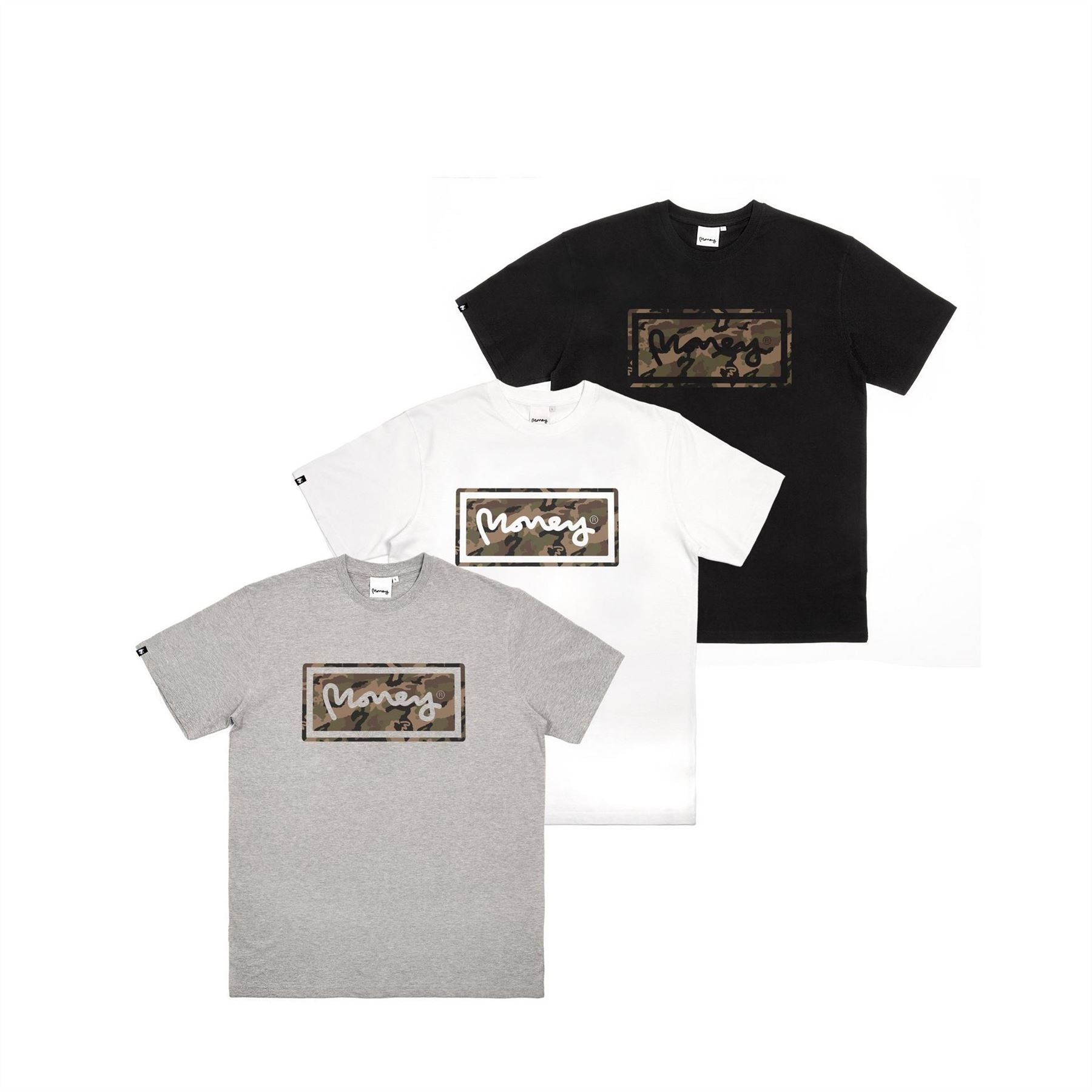 Money Camo Box T-Shirts 3pk