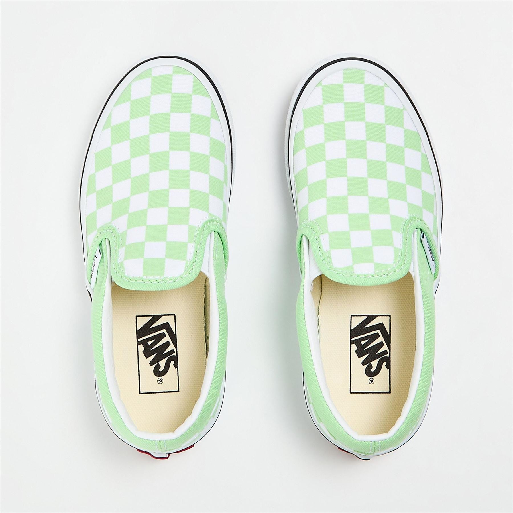 Vans Kids Classic Color Theory Checker Canvasas Slip On Trainers