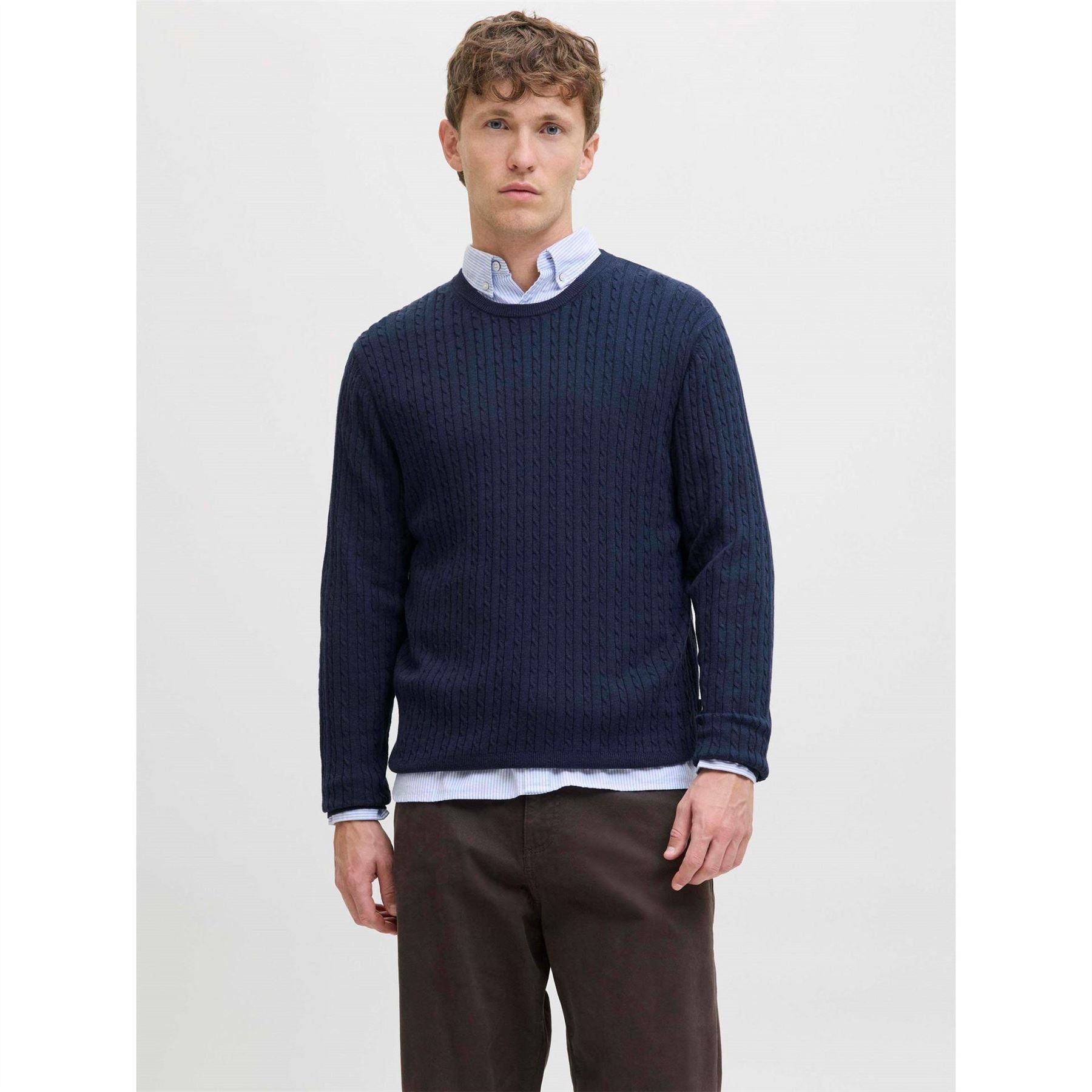 Jack and Jones Mens Cable Knit Jumper