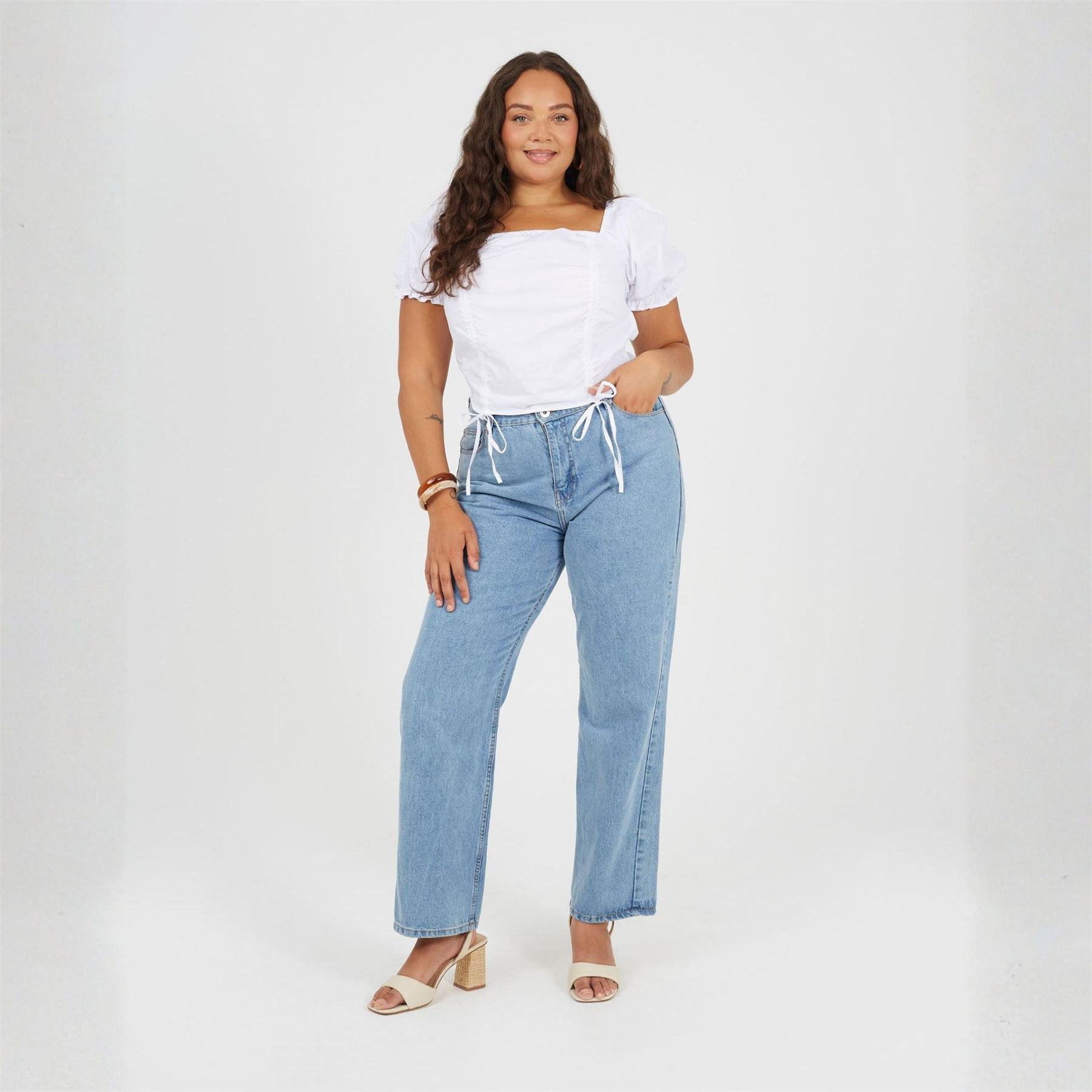Brave Soul Womens Plus Size Jeans Wuth Turn Up Hem