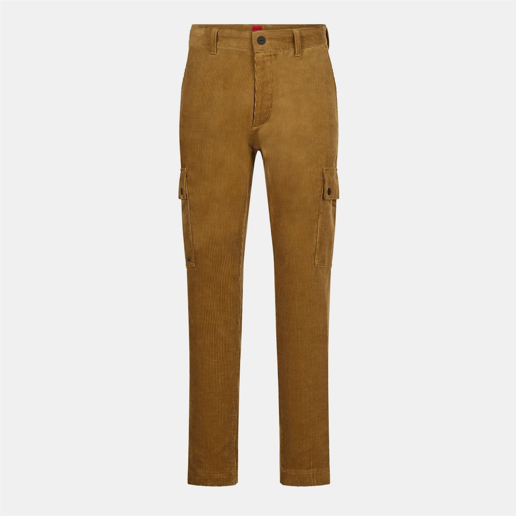 Hugo Ribbed Straight Cargo Pants