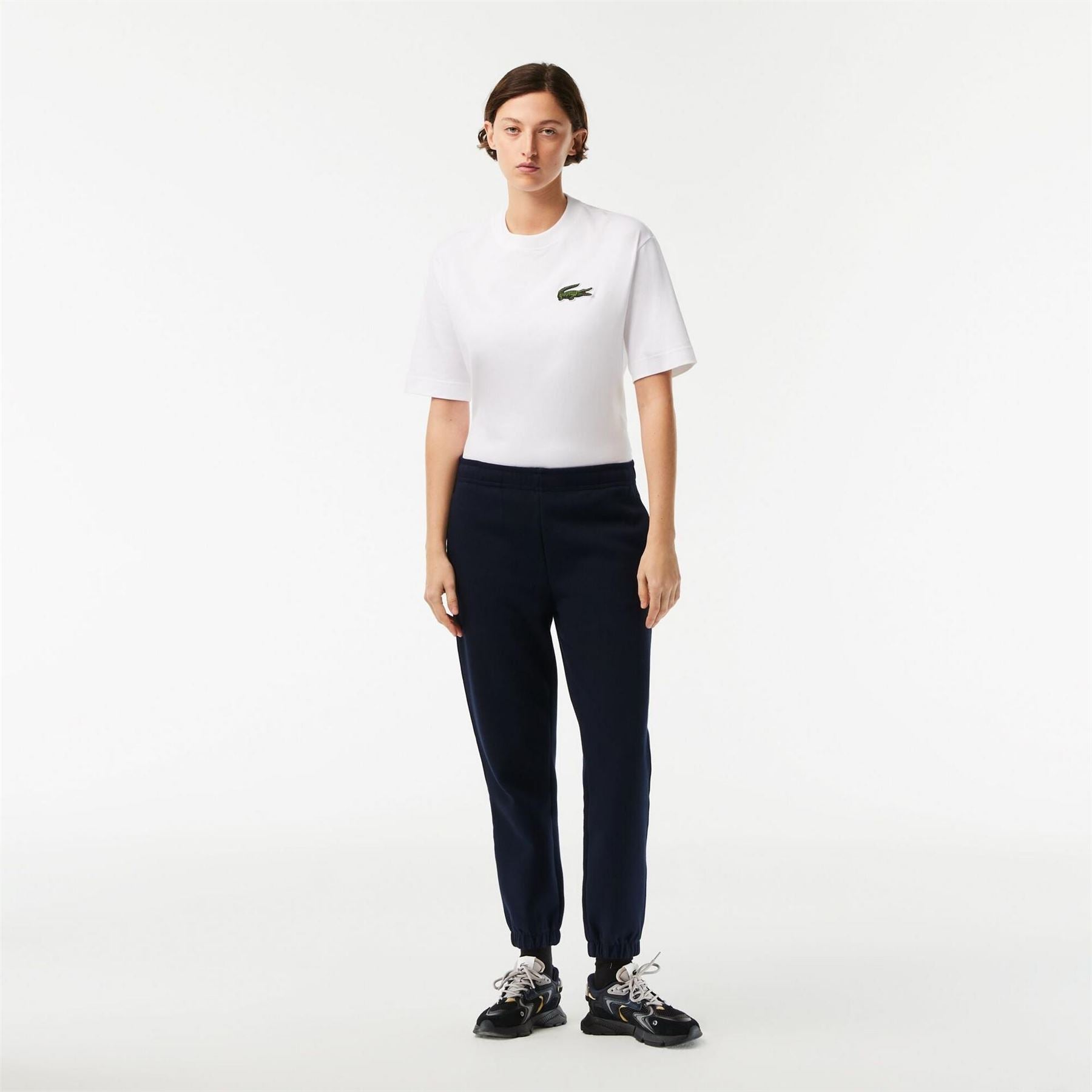 Lacoste Solid Patterned Elasticated Cuff Slim Joggers