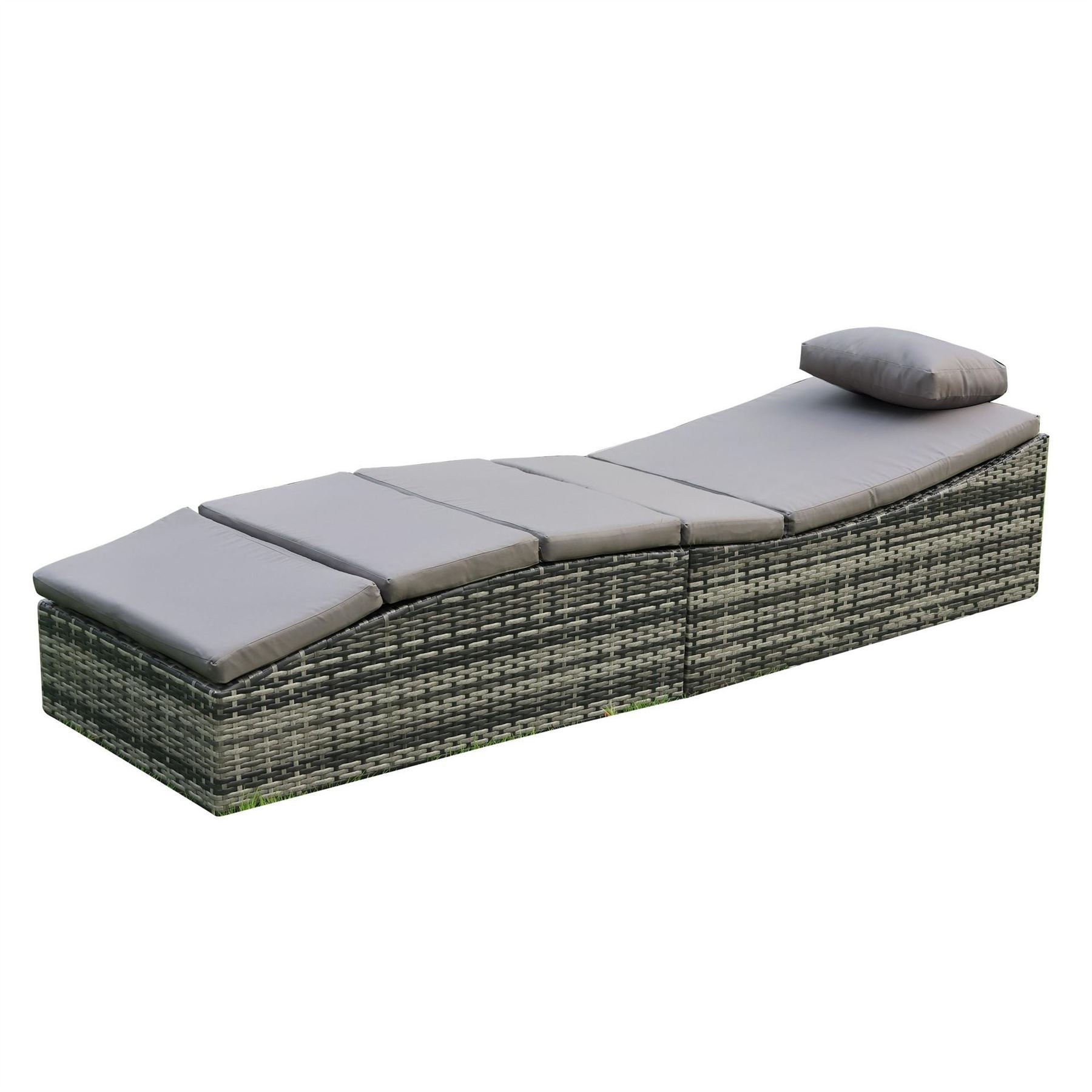 Linea Rattan Weather Resistant Outdoor Sun Lounger