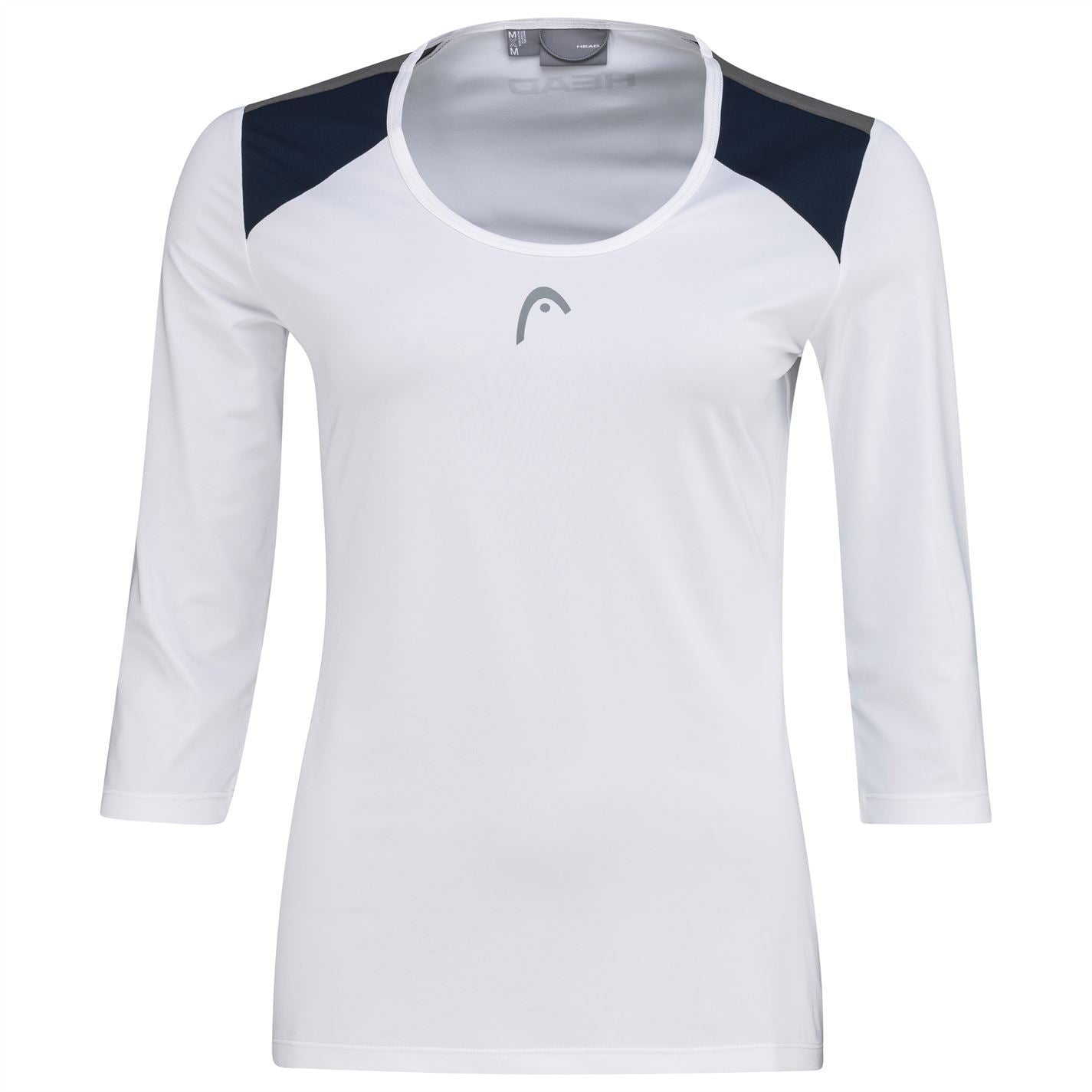 HEAD Womens Club 3 Quarter Sleeve T-Shirt