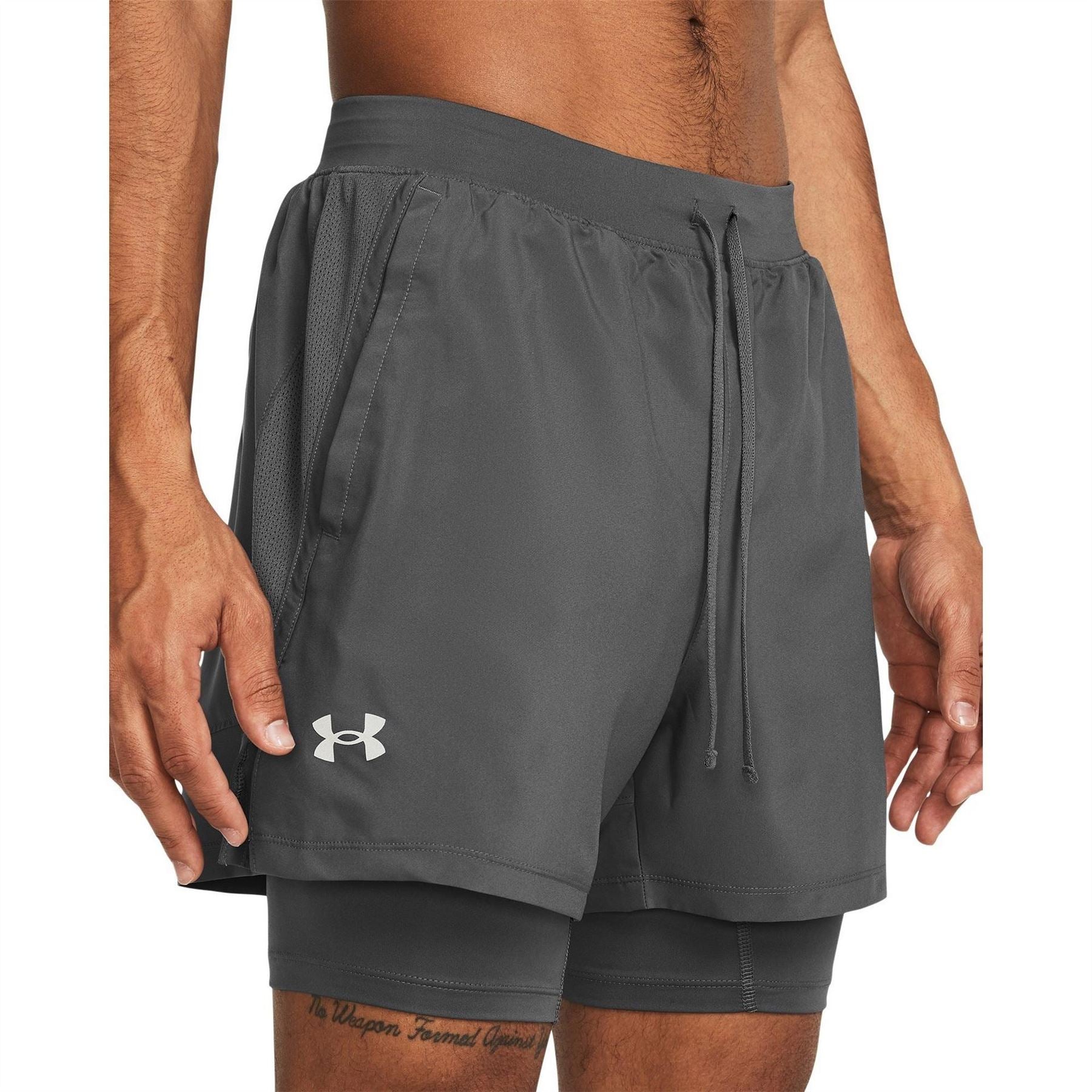 Under Armour Mens Armour Ua Launch 2 In 1 7 Shorts