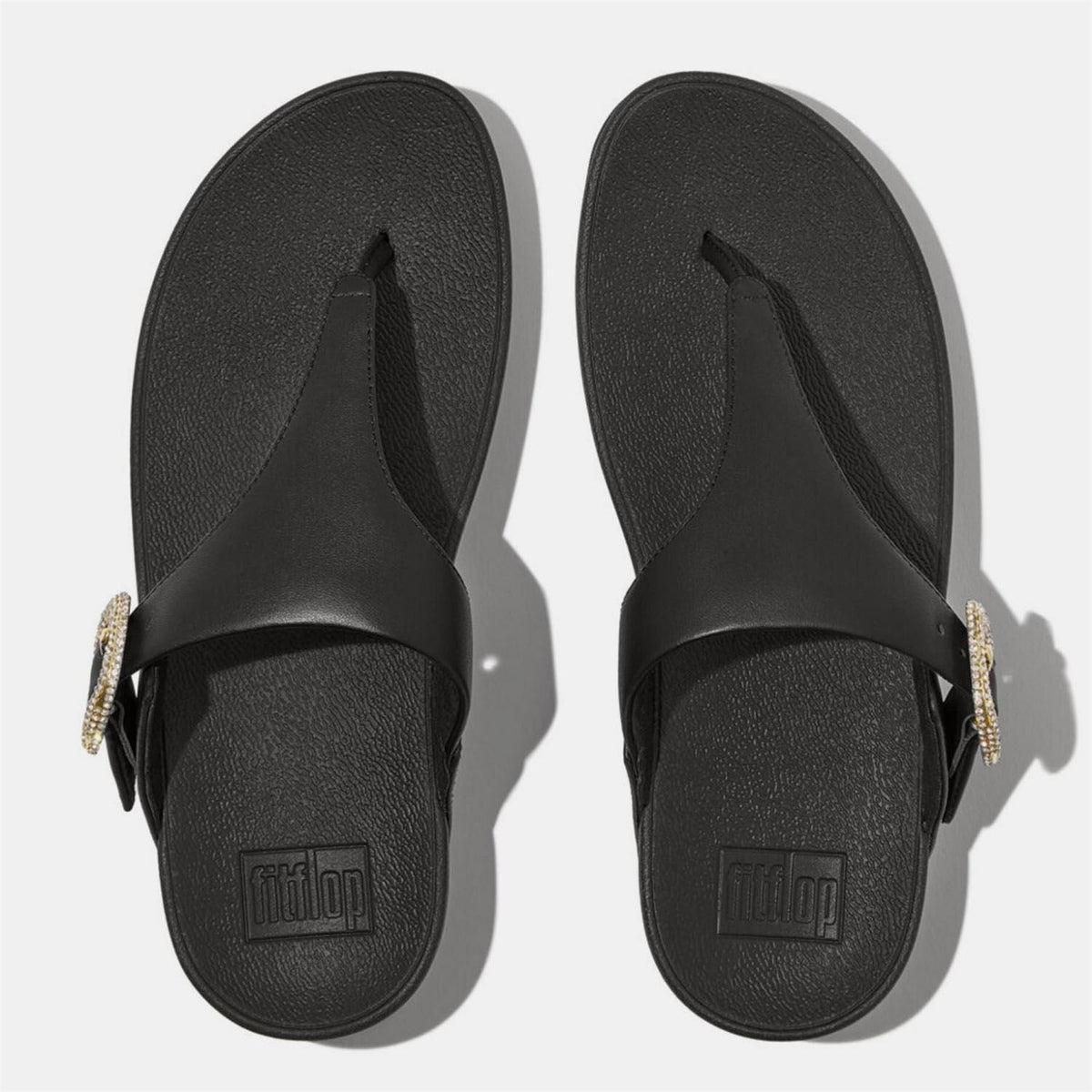 Fitflop Crystal Buckle Leather Sandals