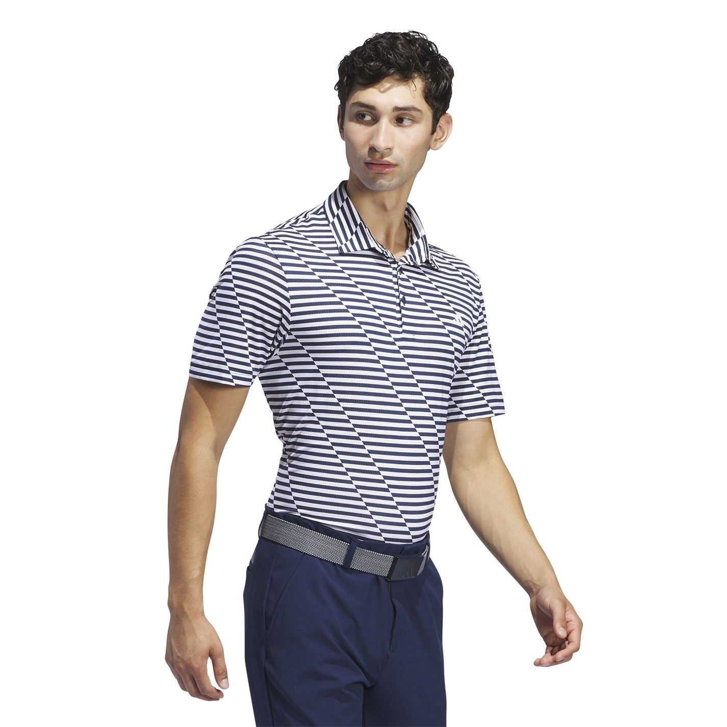adidas Mesh Print Regular Fit Polo Shirt
